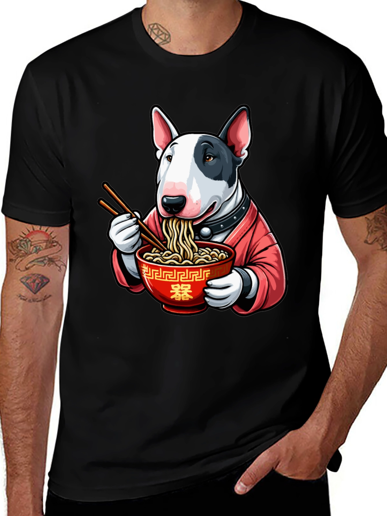 Ramen Bull Terrier Graphic Tee
