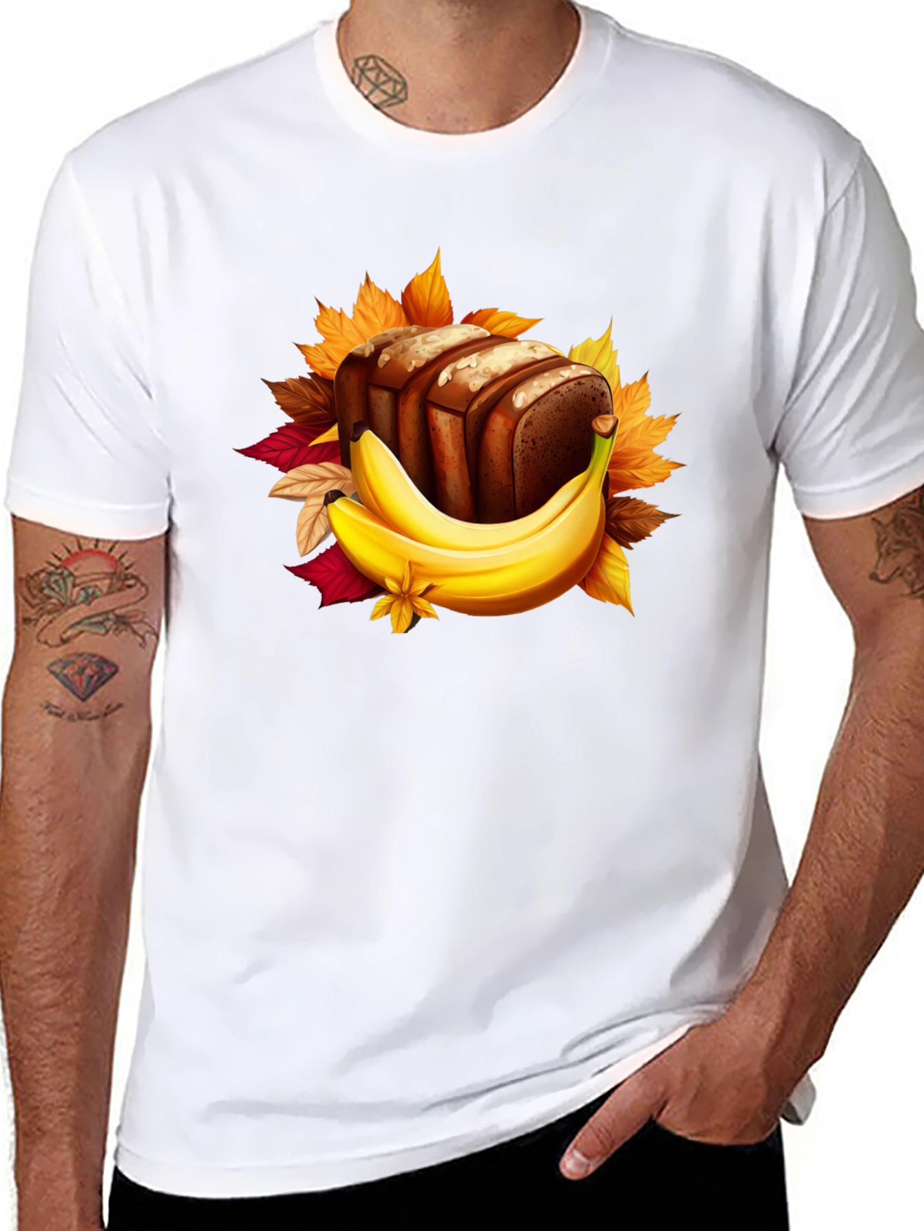 Banana Bread Graphic Tee - Foodie T-Shirt