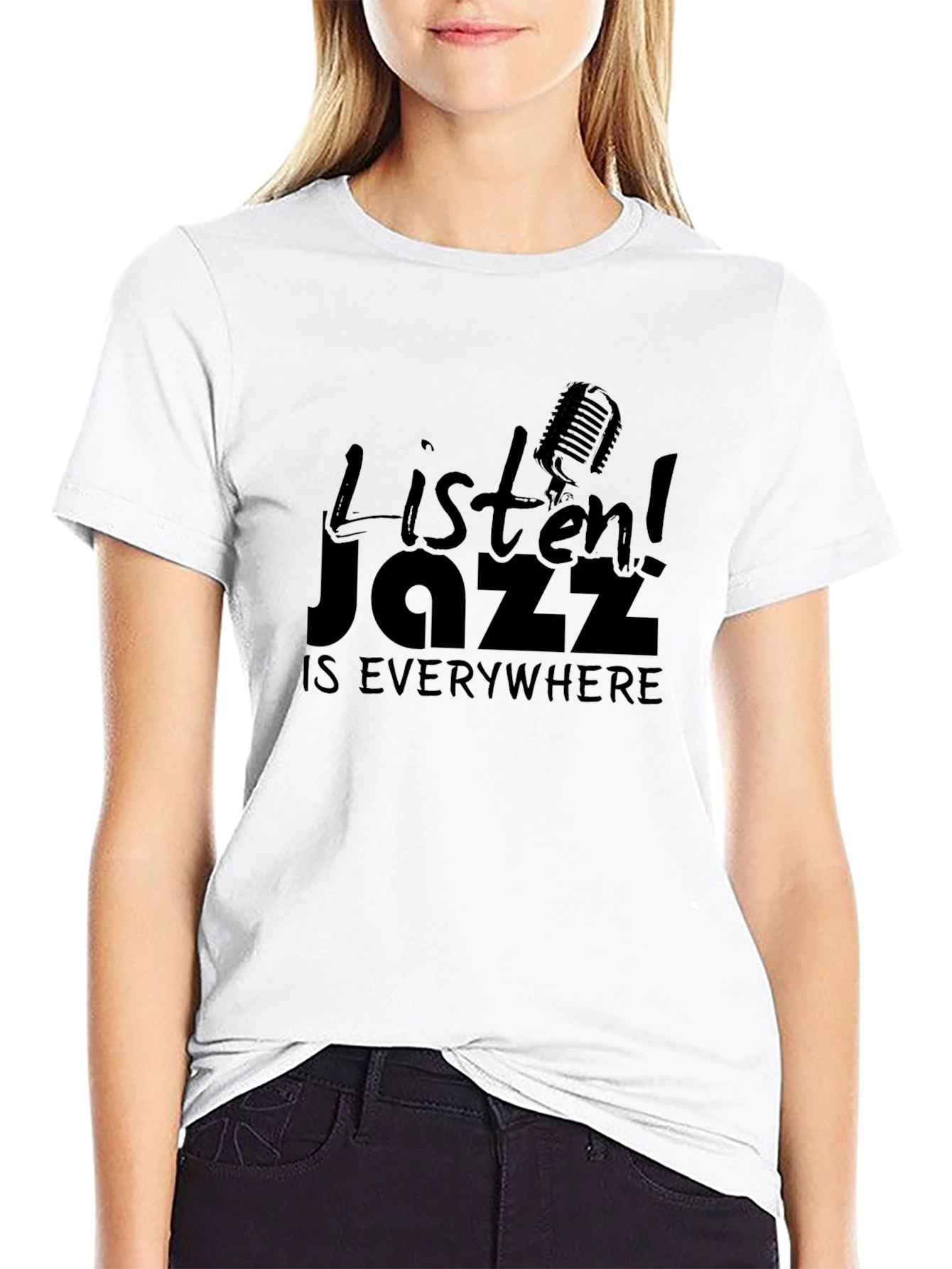 Jazz Music Lover Black T-Shirt