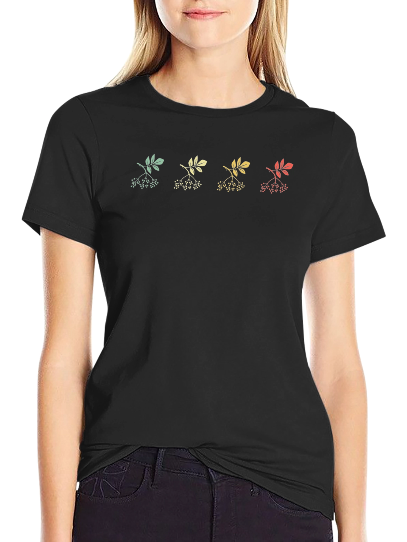 Retro Botanical Print T-Shirt