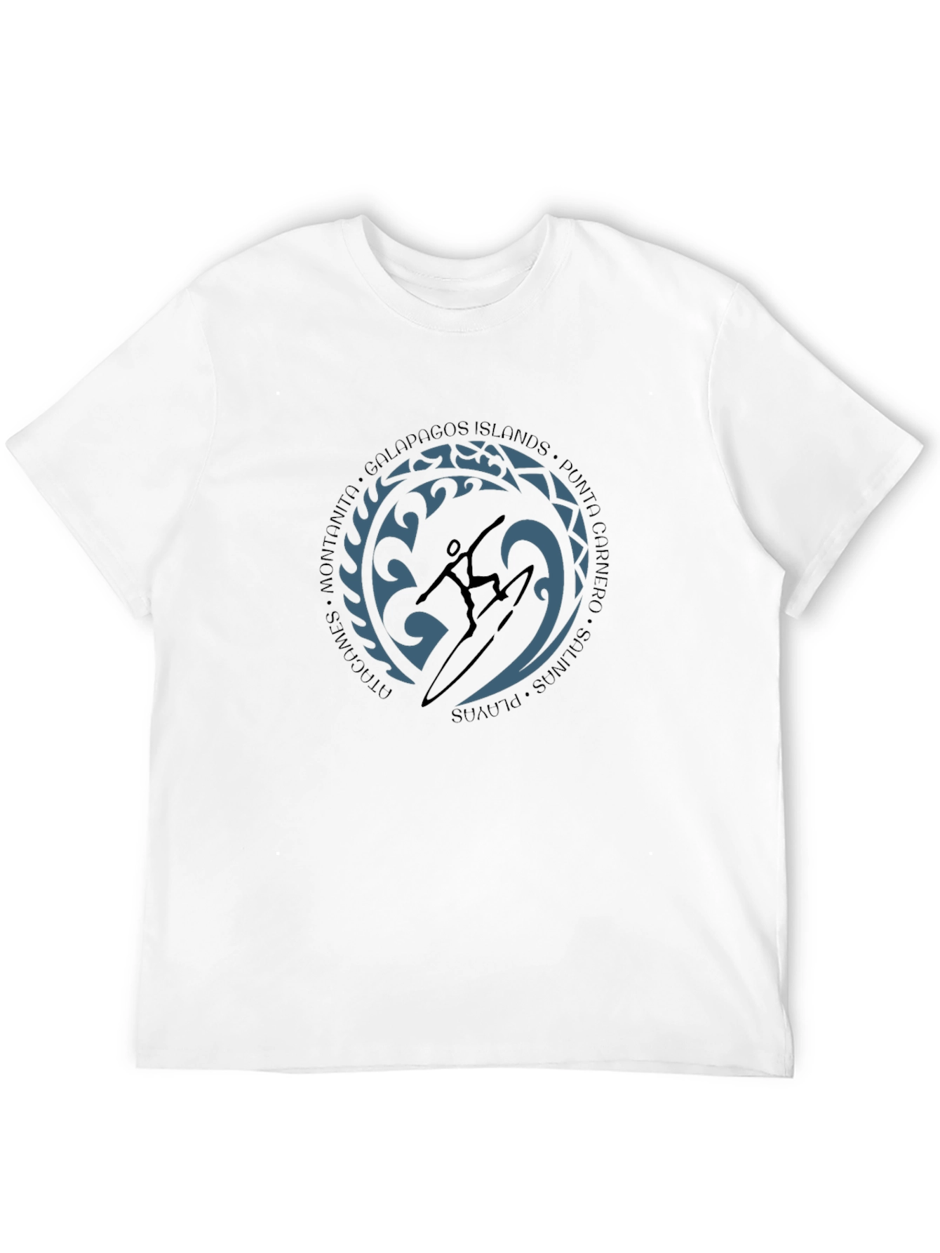 Surfer Graphic T-Shirt - Black Crew Neck