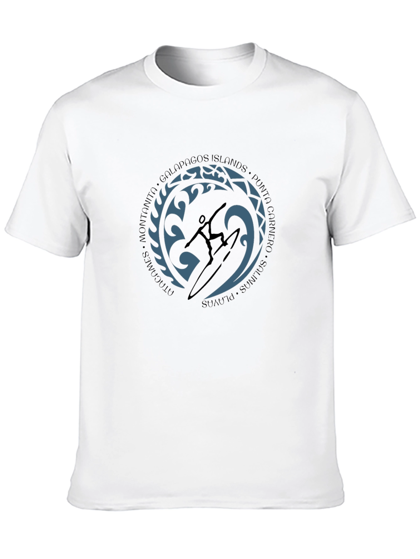 Surfer Graphic T-Shirt - Black Crew Neck