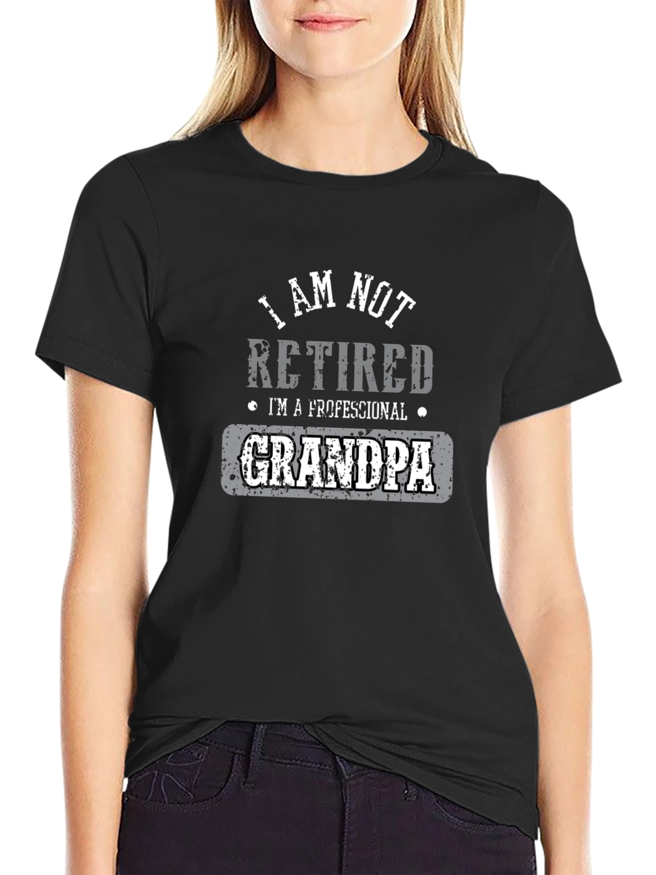 Professional Grandpa Black T-Shirt
