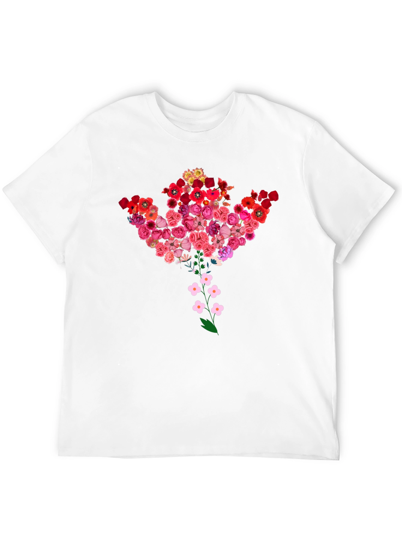 Floral Bouquet Tee - Stylish Black T-Shirt
