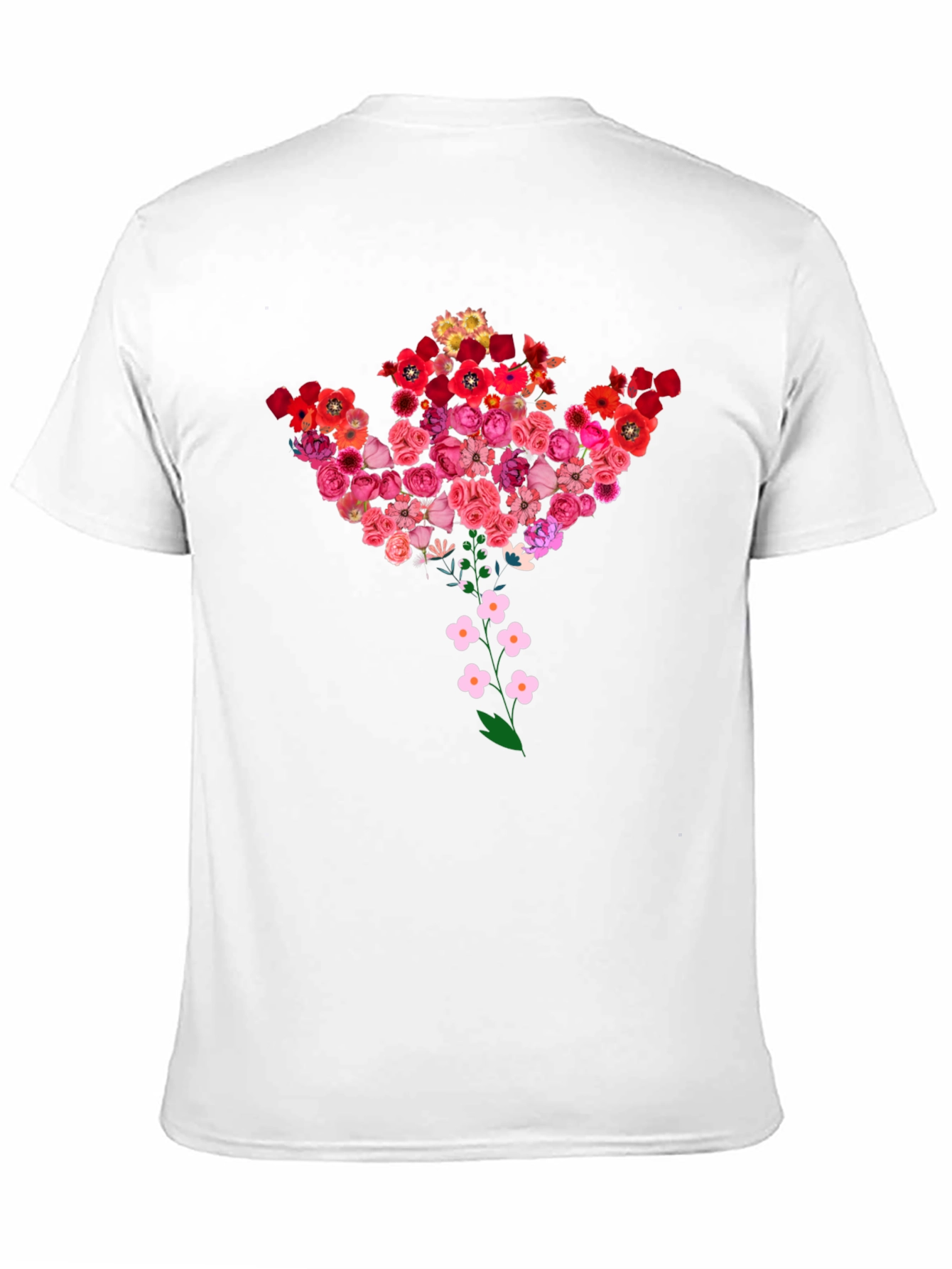 Floral Bouquet Tee - Stylish Black T-Shirt