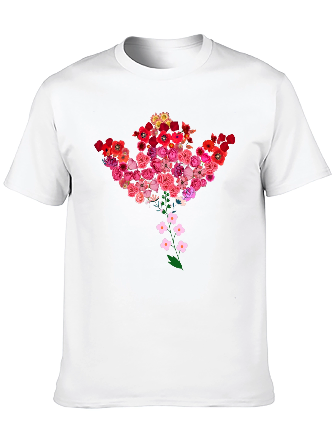 Floral Bouquet Tee - Stylish Black T-Shirt