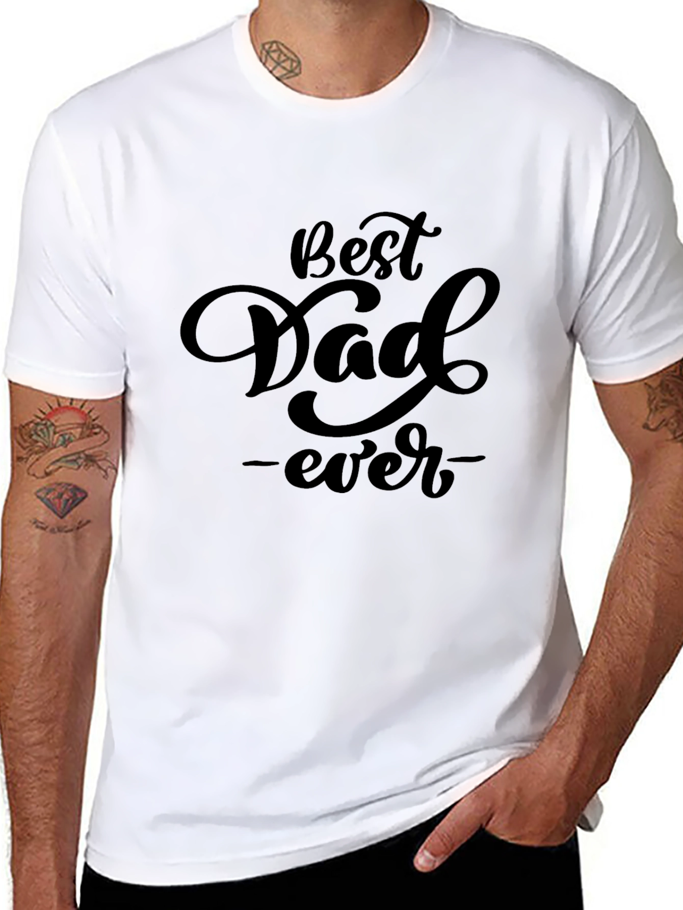 Best Dad Ever Black T-Shirt - Fathers Day Gift