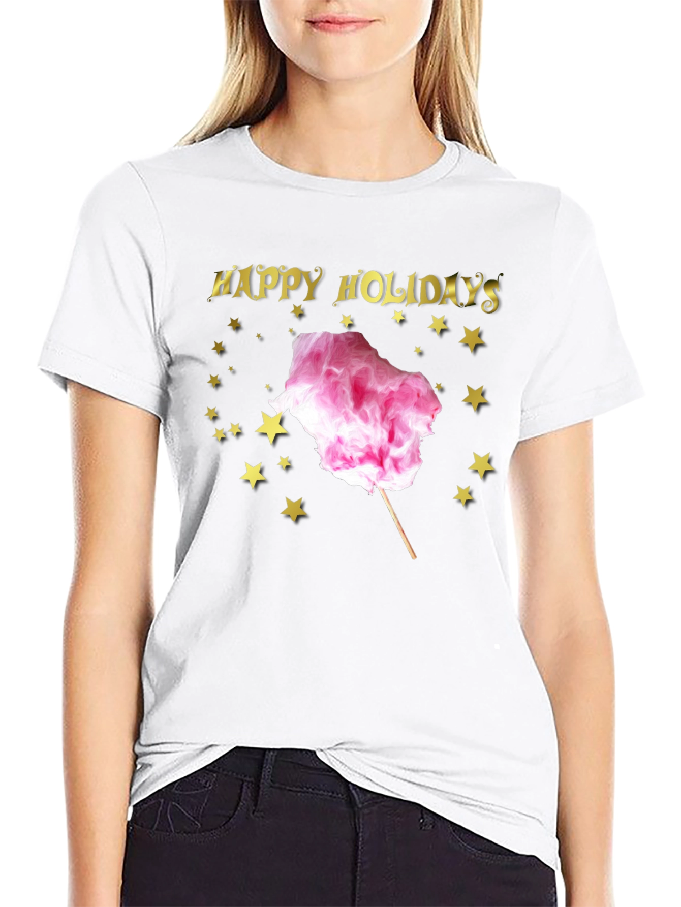 Happy Holidays Cotton Candy Graphic Tee