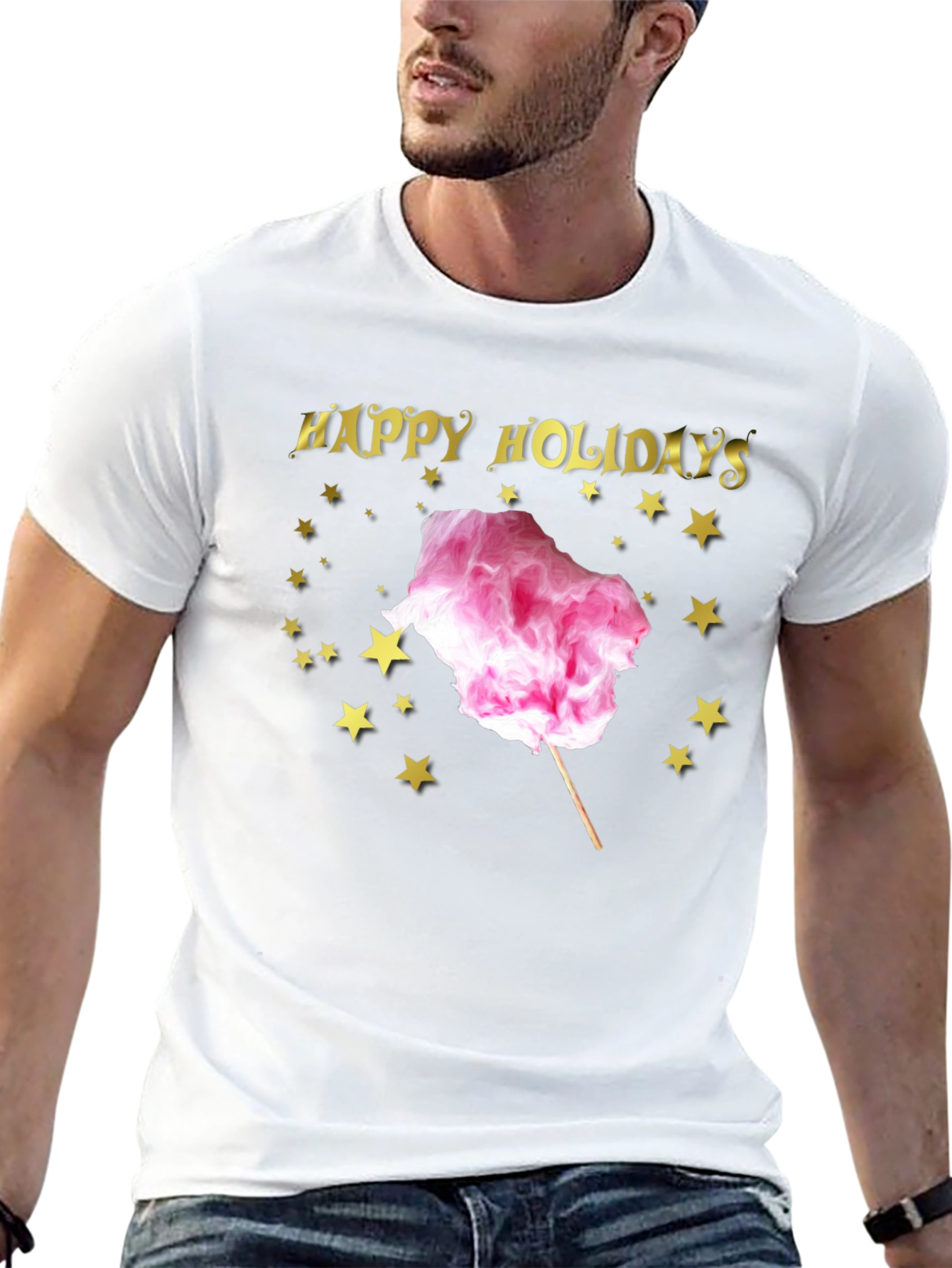 Happy Holidays Cotton Candy Graphic Tee