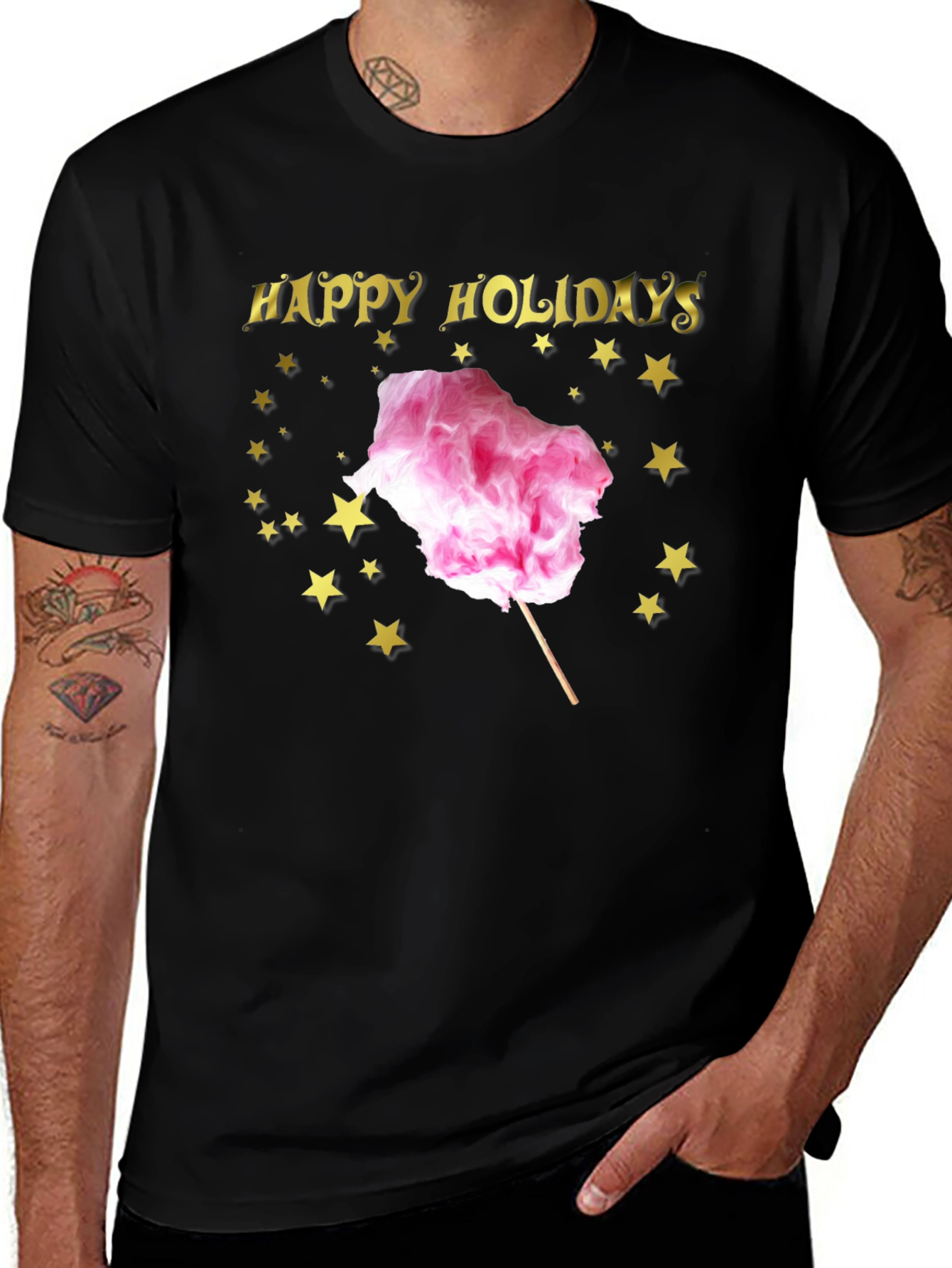 Happy Holidays Cotton Candy Graphic Tee