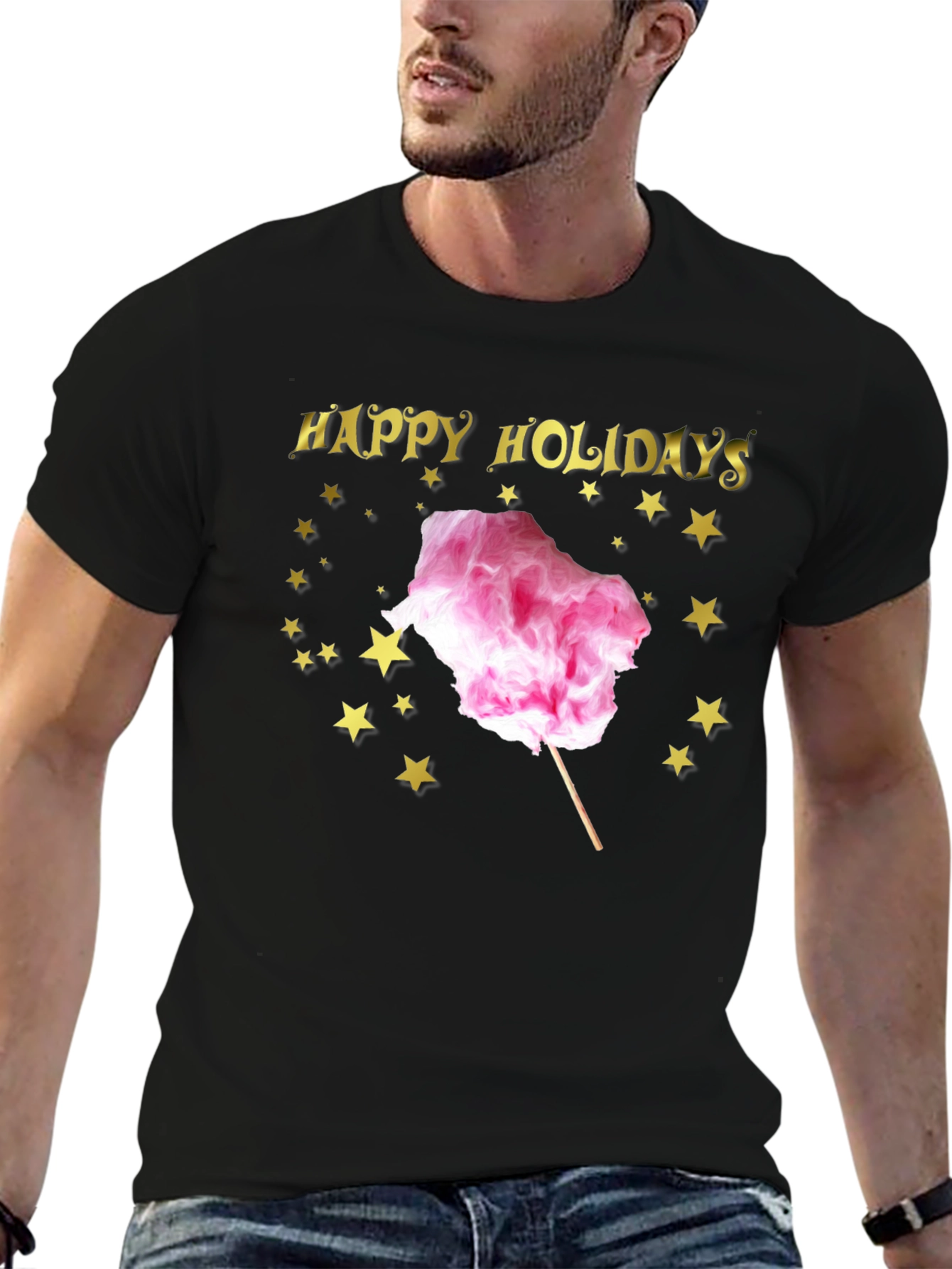 Happy Holidays Cotton Candy Graphic Tee