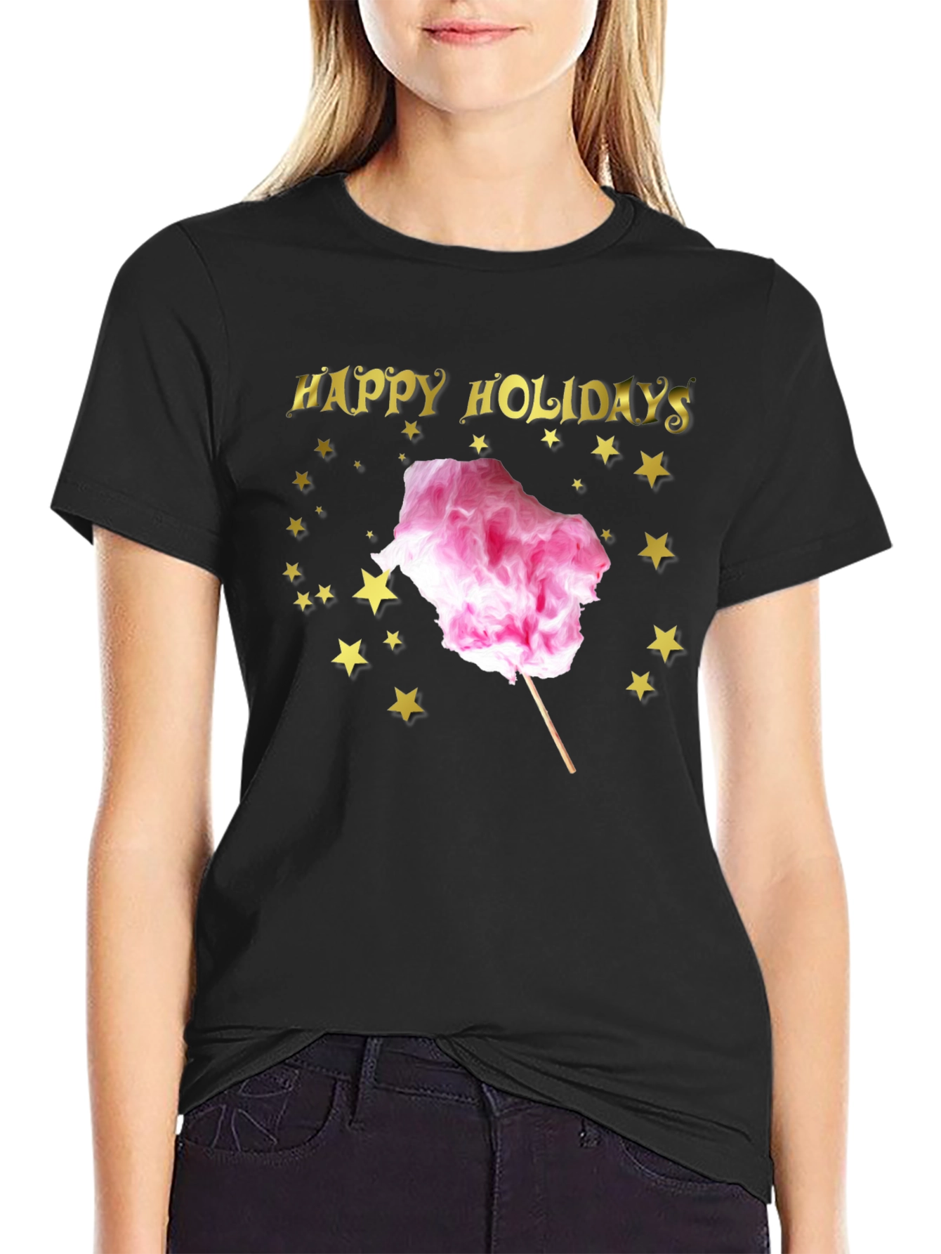 Happy Holidays Cotton Candy Graphic Tee