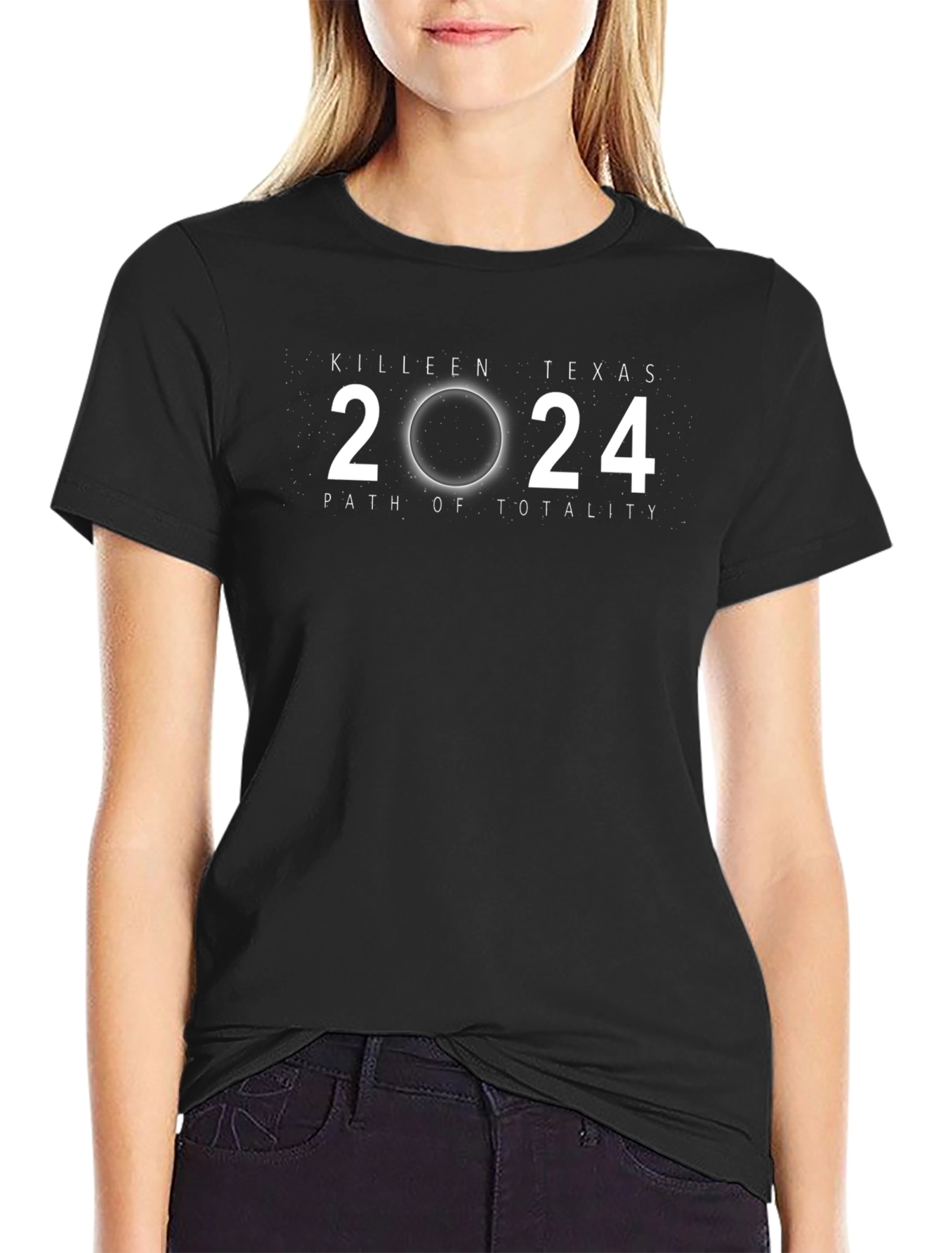 Killeen Texas 2024 Path of Totality Eclipse T-Shirt