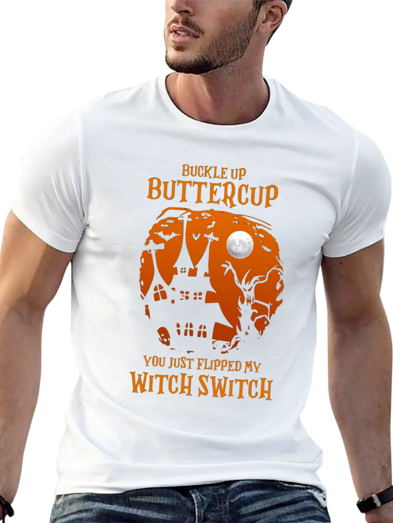 Buckle Up Buttercup Witch Halloween T-Shirt