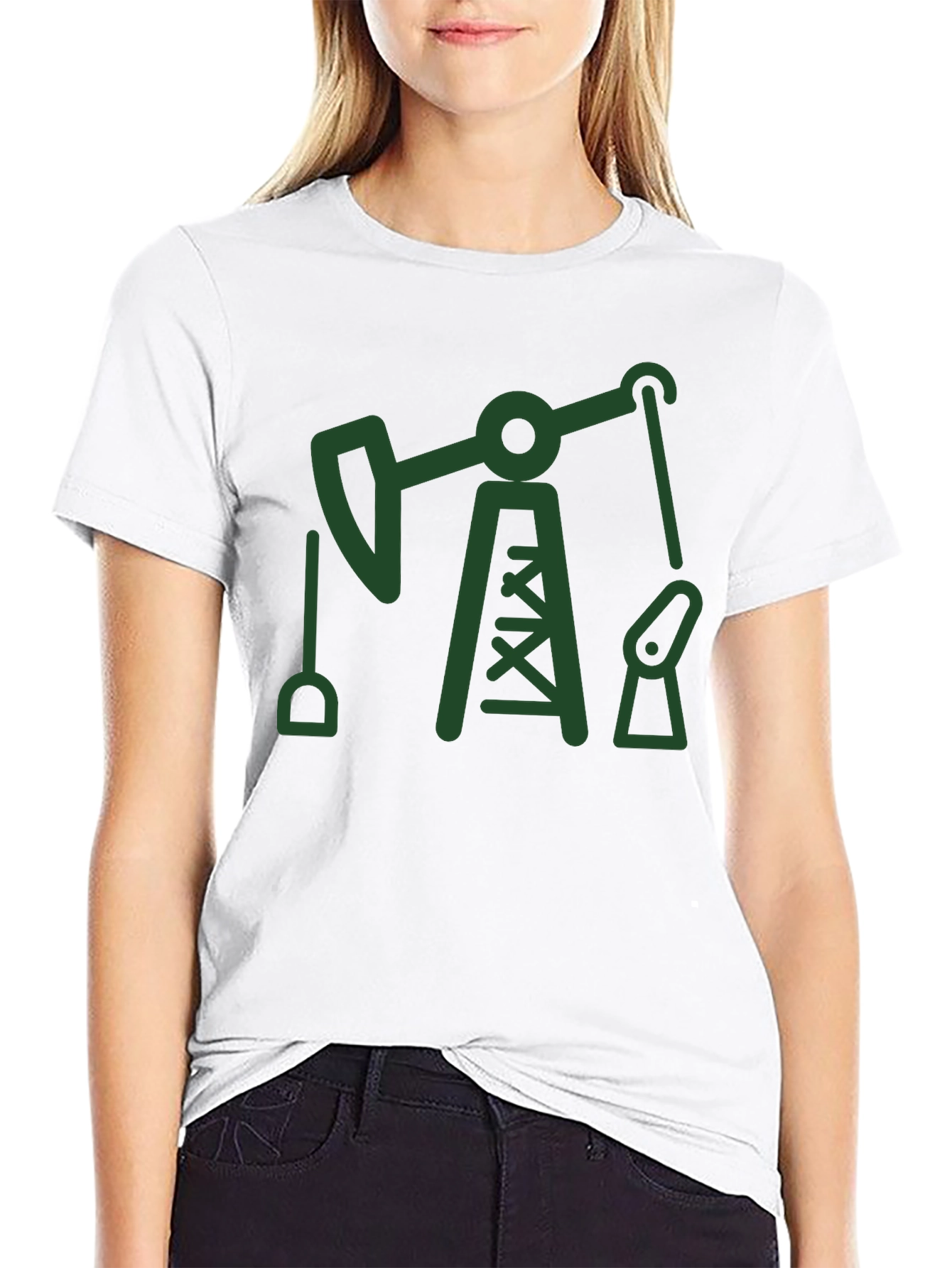 Oil Derrick Graphic Tee - Black