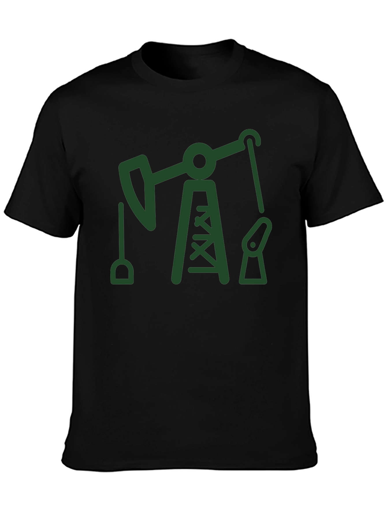 Oil Derrick Graphic Tee - Black
