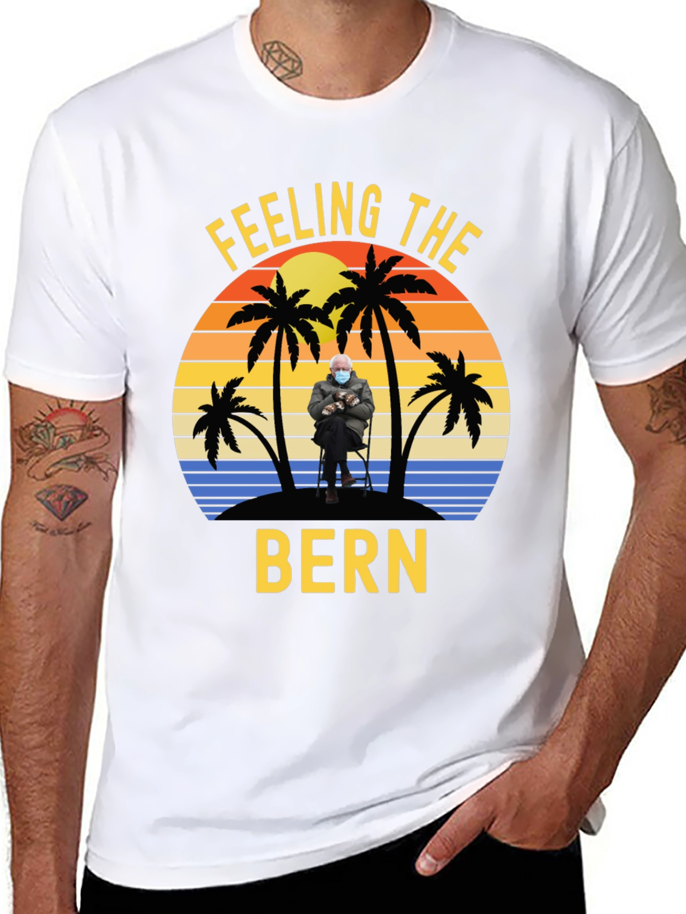 Feeling the Bern T-Shirt - Beach Sunset Design