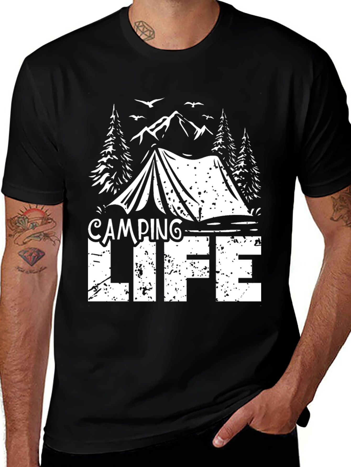 Camping Life Black T-Shirt