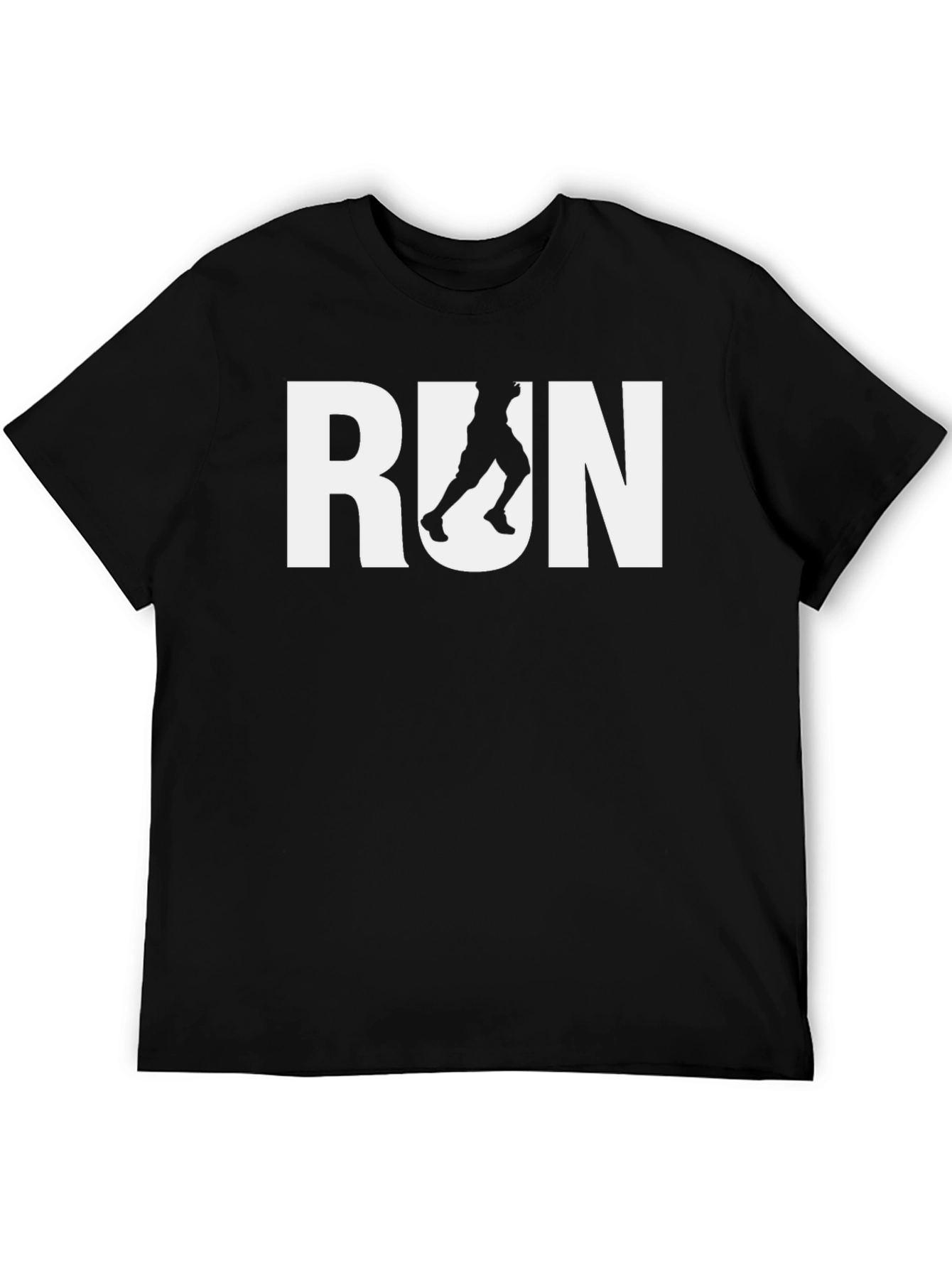Run Graphic T-Shirt - Black Cotton Tee