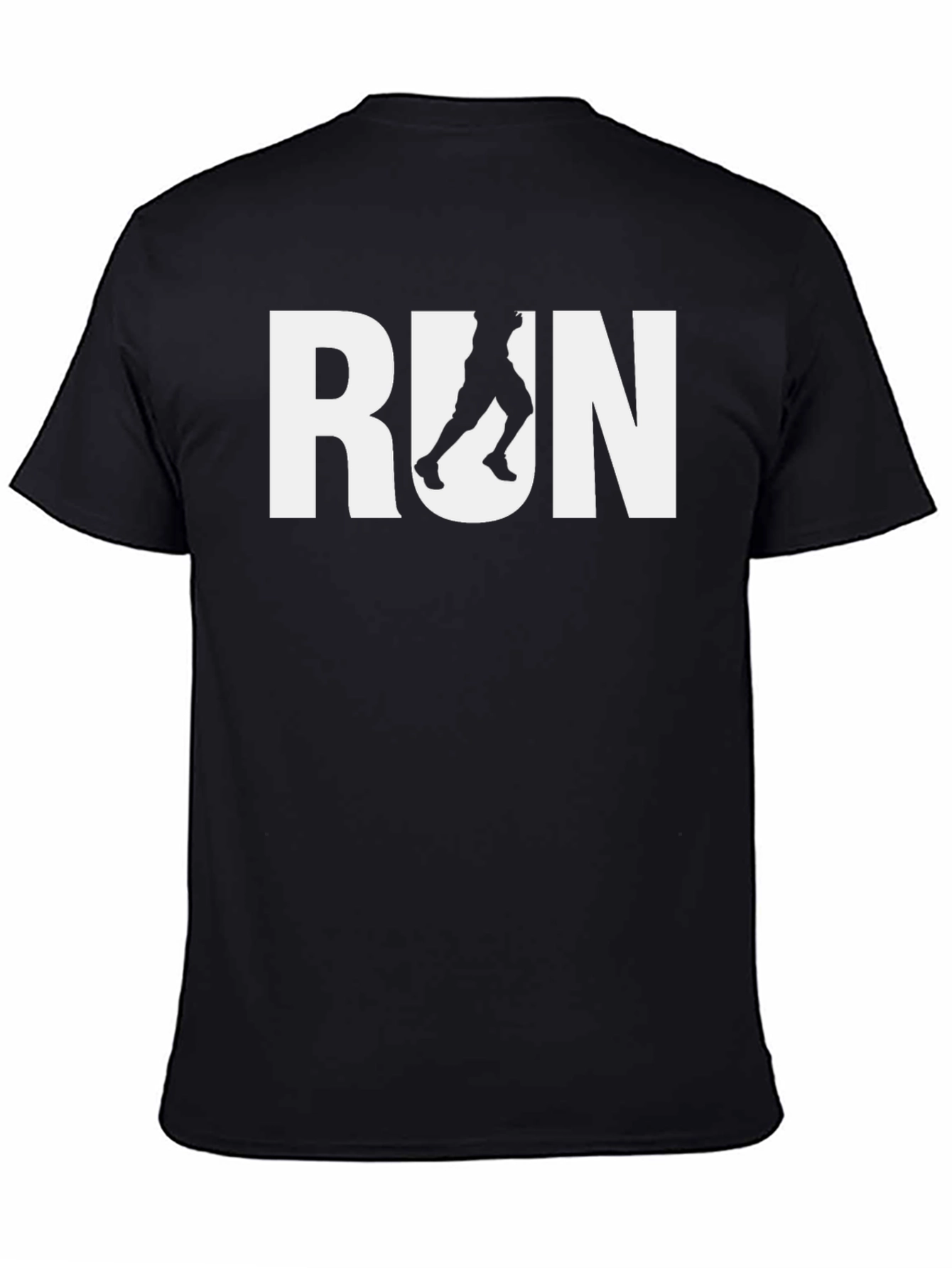 Run Graphic T-Shirt - Black Cotton Tee