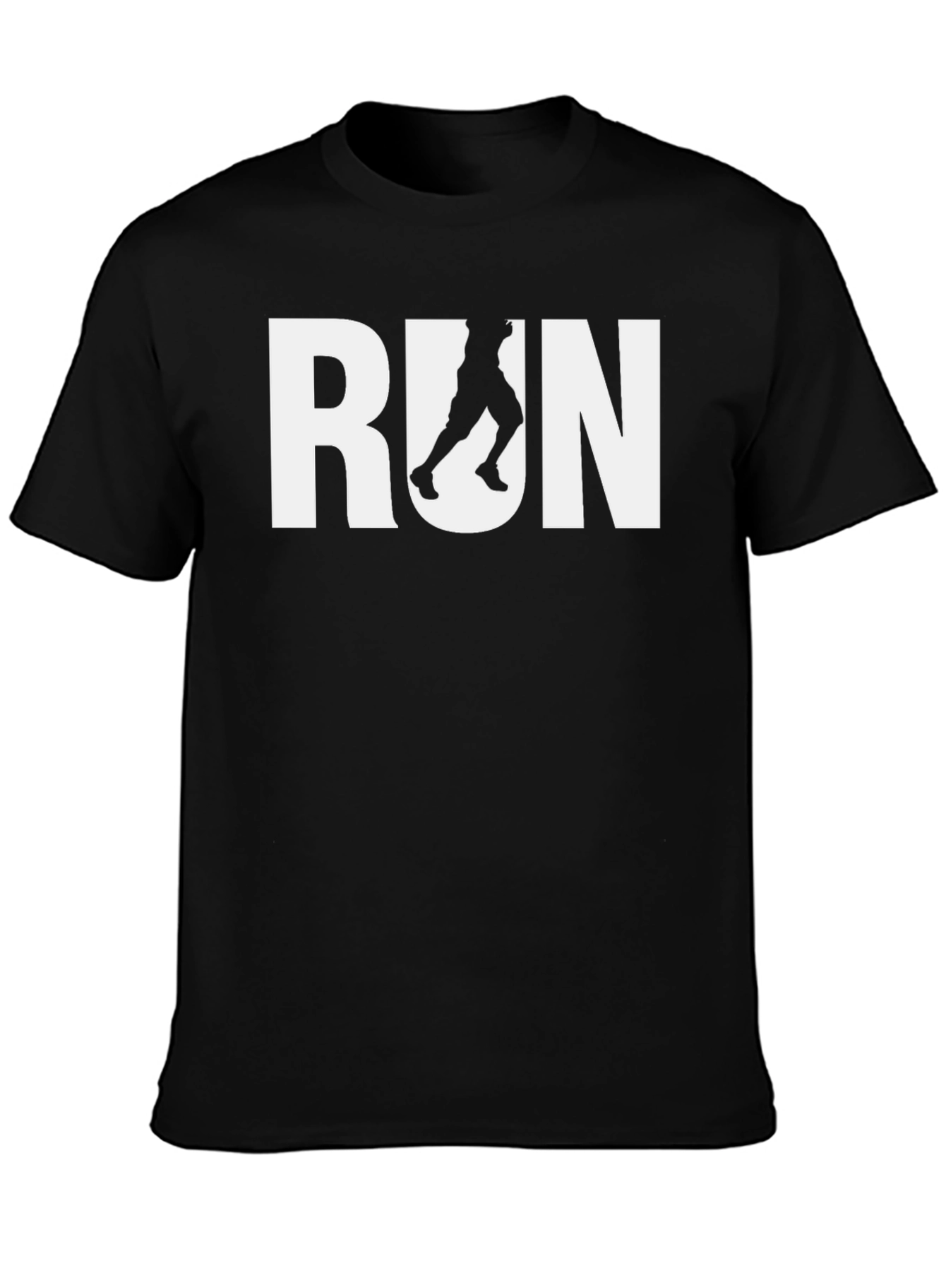 Run Graphic T-Shirt - Black Cotton Tee