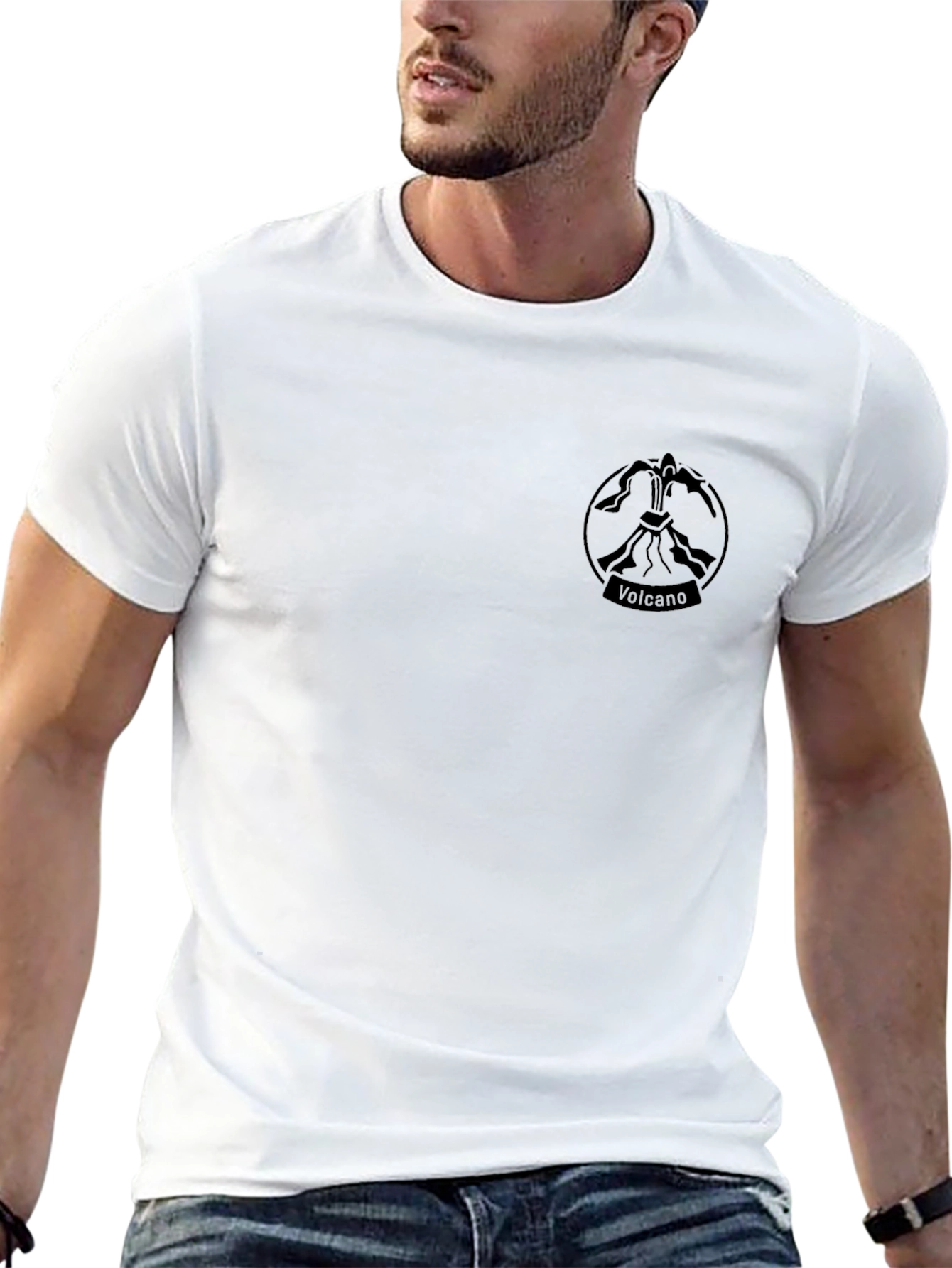 Black Volcano Graphic T-Shirt