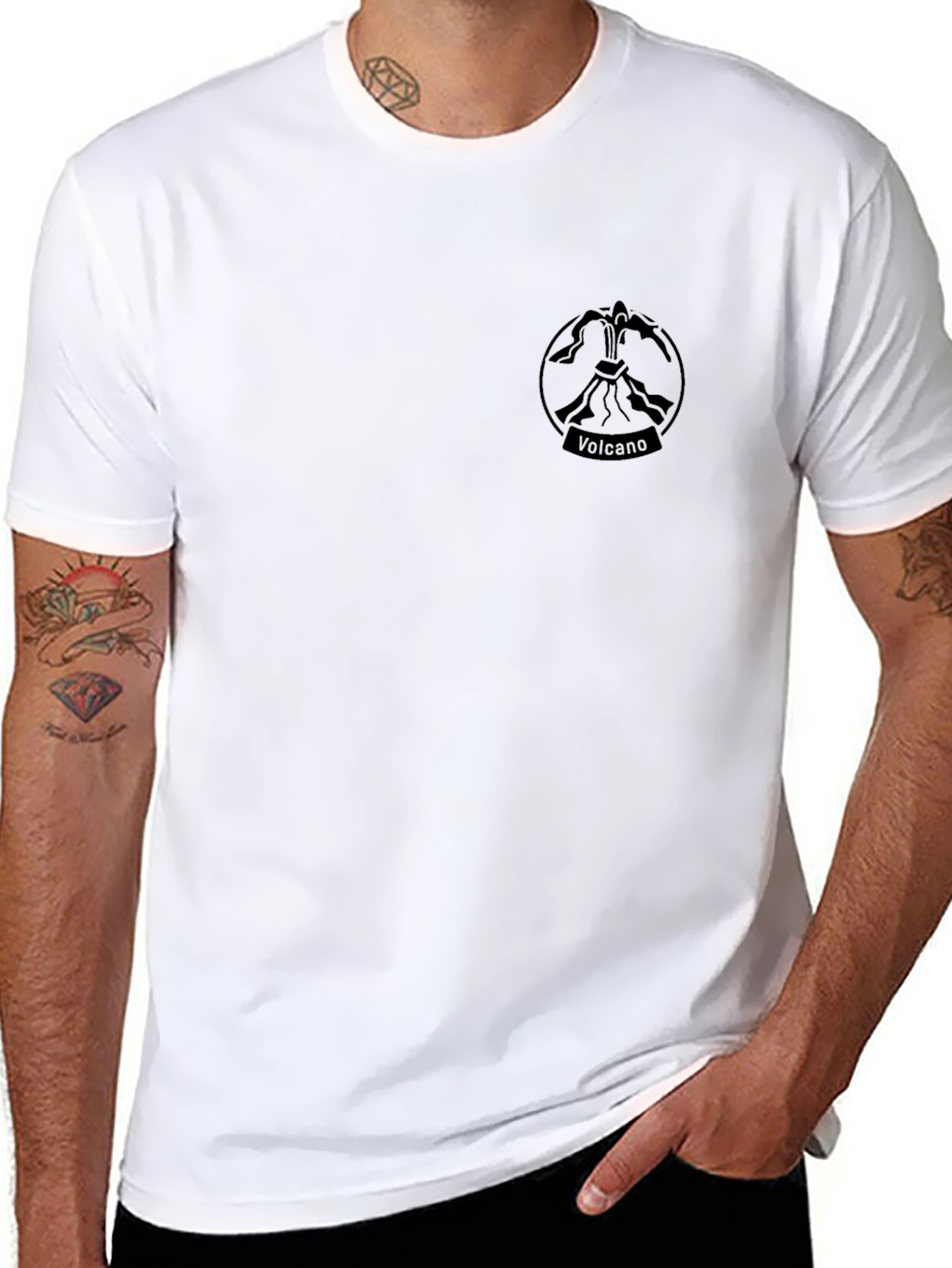 Black Volcano Graphic T-Shirt
