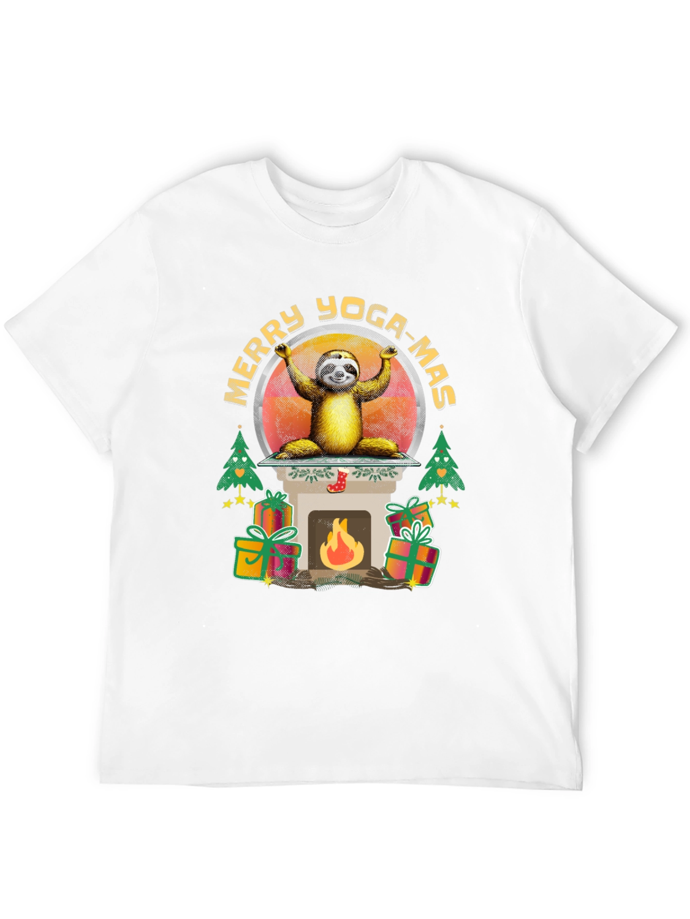 Merry Yoga-Mas Sloth Graphic Tee