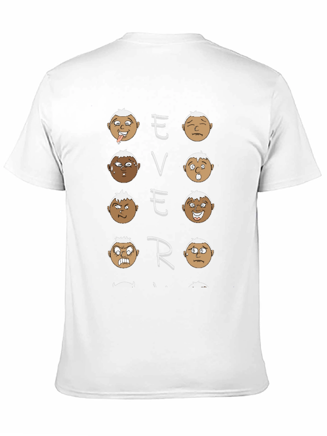 Emotion Faces Graphic Black T-Shirt