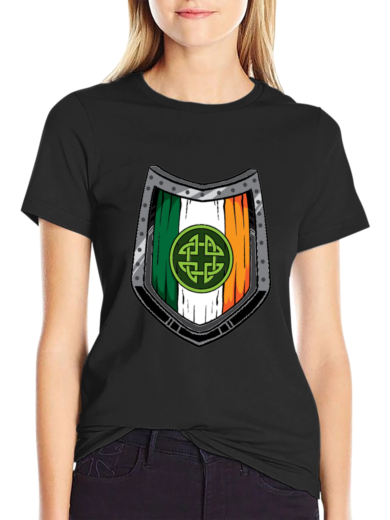 Irish Shield T-Shirt - Celtic Knot Design
