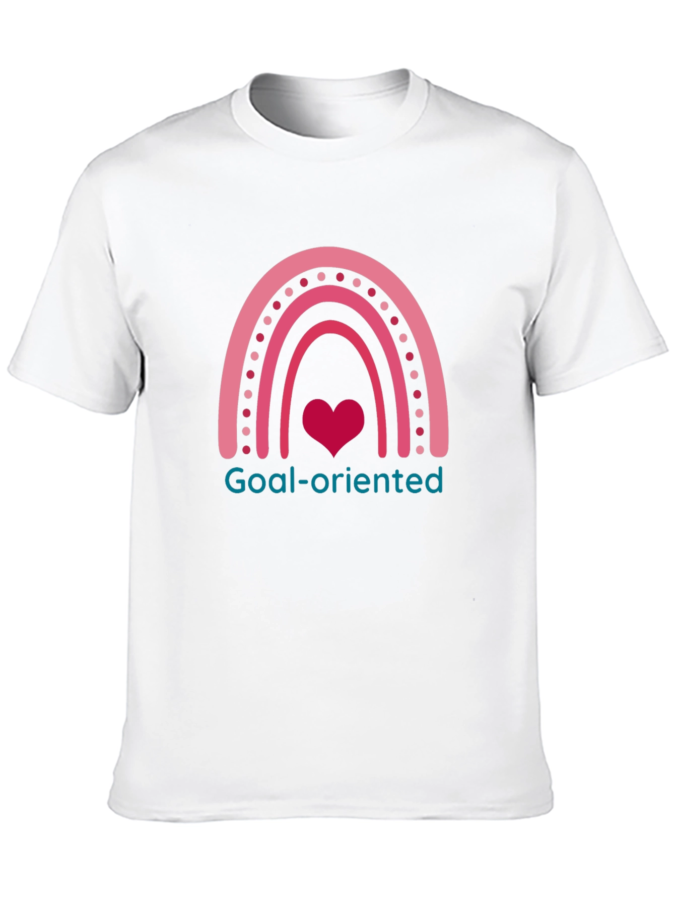 Goal-Oriented Heart Rainbow Graphic Tee