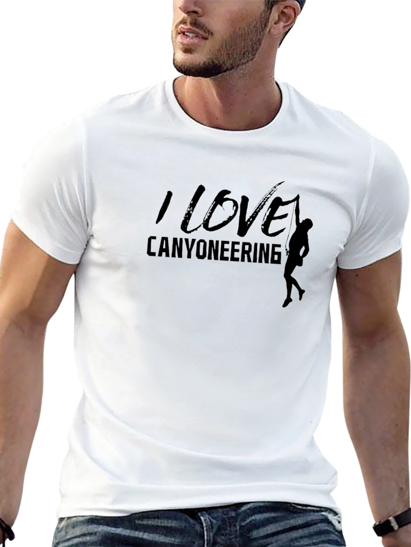 I Love Canyoneering Black Graphic Tee