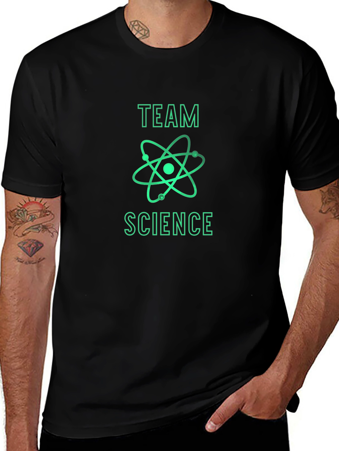 Team Science Graphic T-Shirt - Black