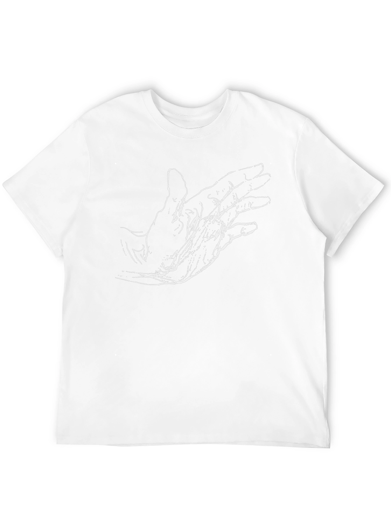 Abstract Hand Graphic Tee - Soft Black T-Shirt