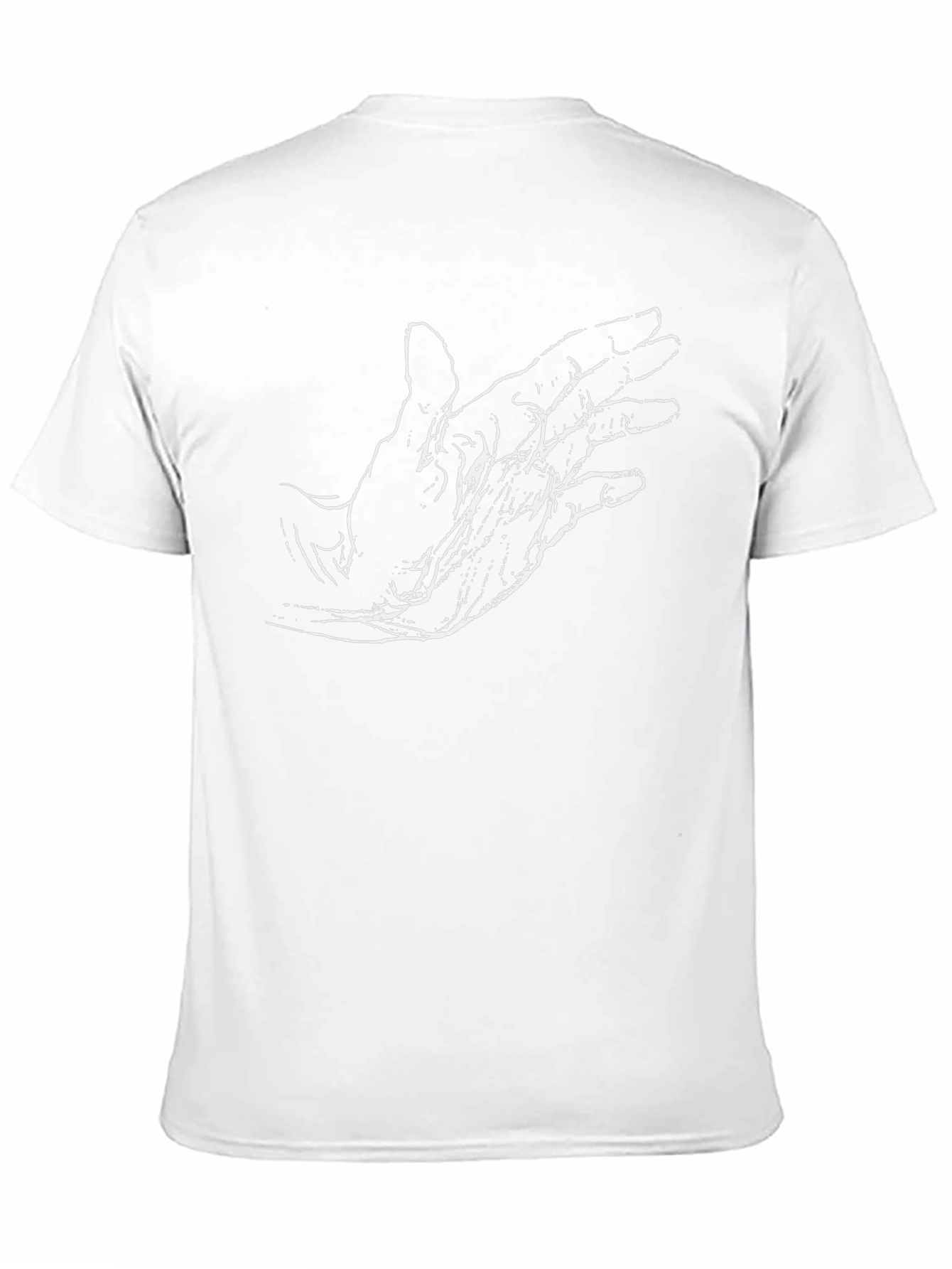 Abstract Hand Graphic Tee - Soft Black T-Shirt