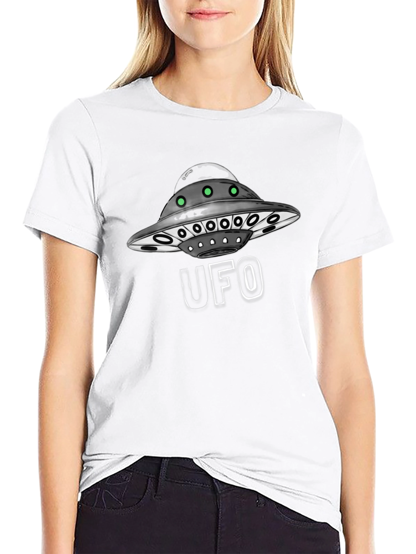 UFO Graphic Black T-Shirt