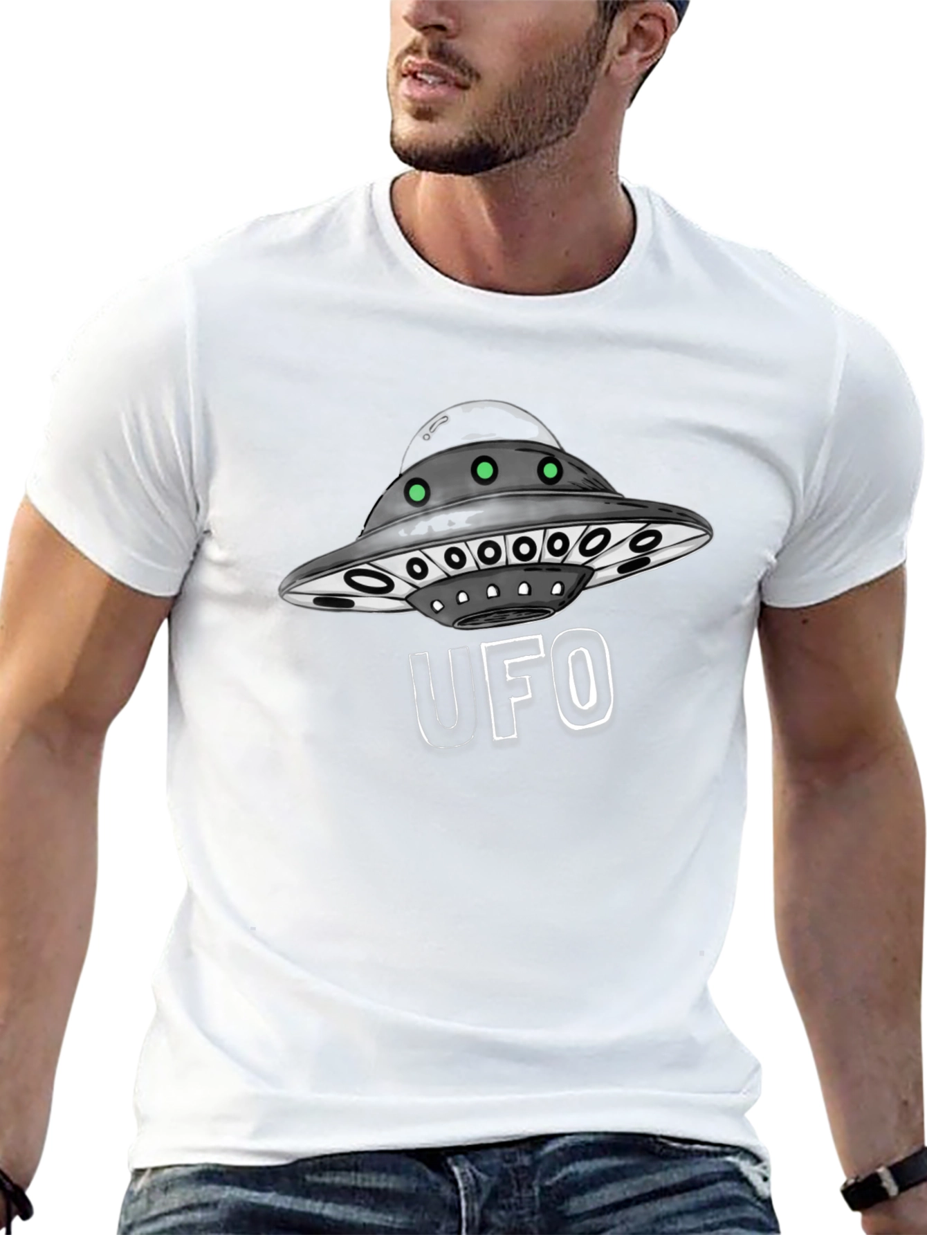UFO Graphic Black T-Shirt