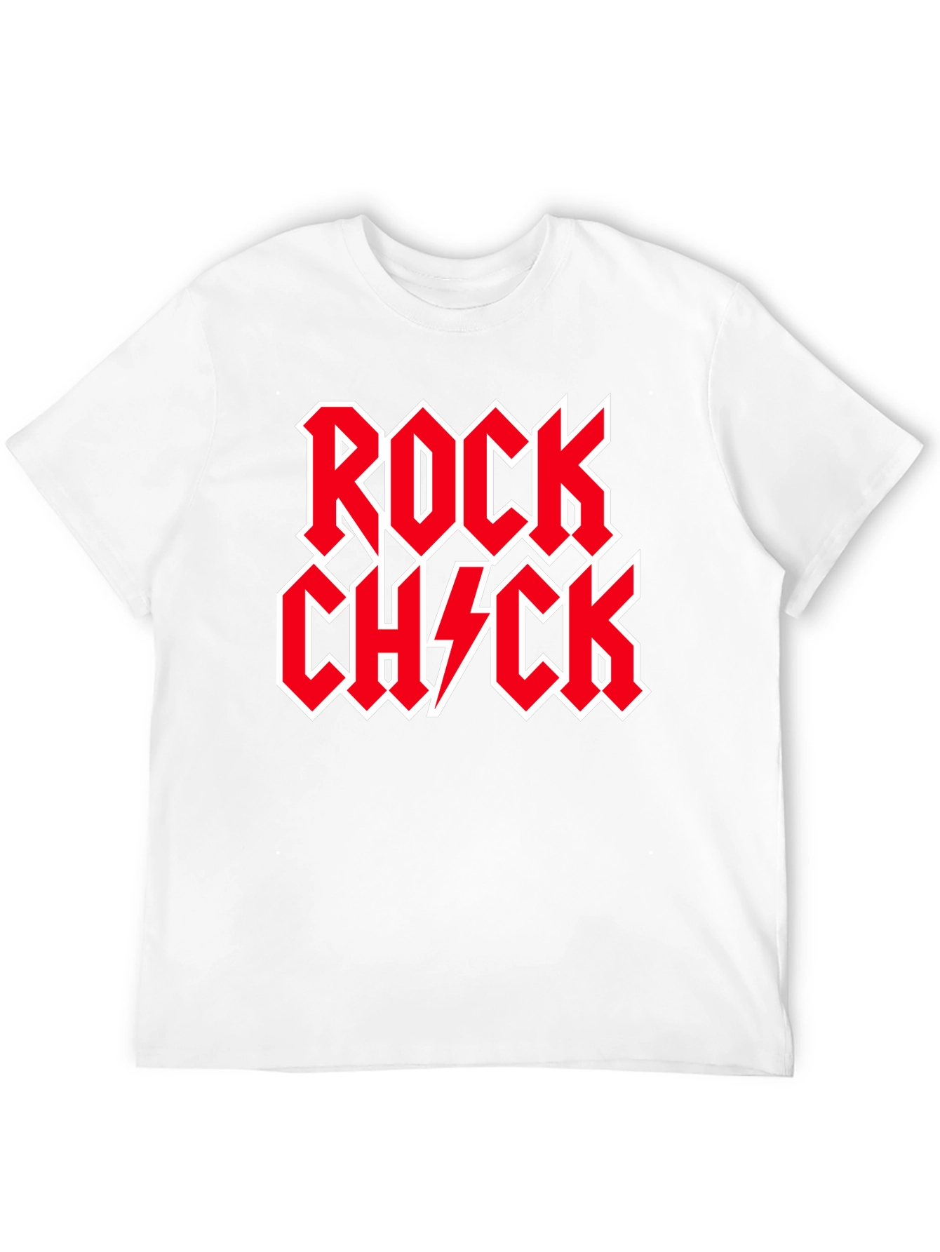 Rock Chick Graphic Tee - Black Cotton T-Shirt