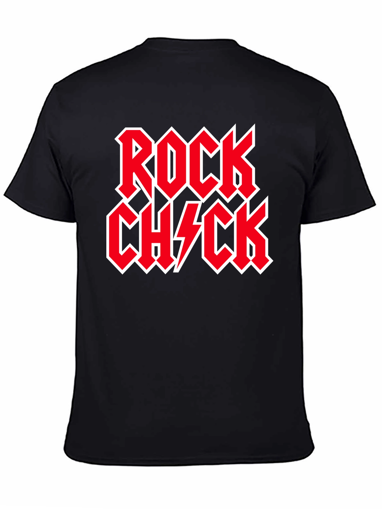 Rock Chick Graphic Tee - Black Cotton T-Shirt