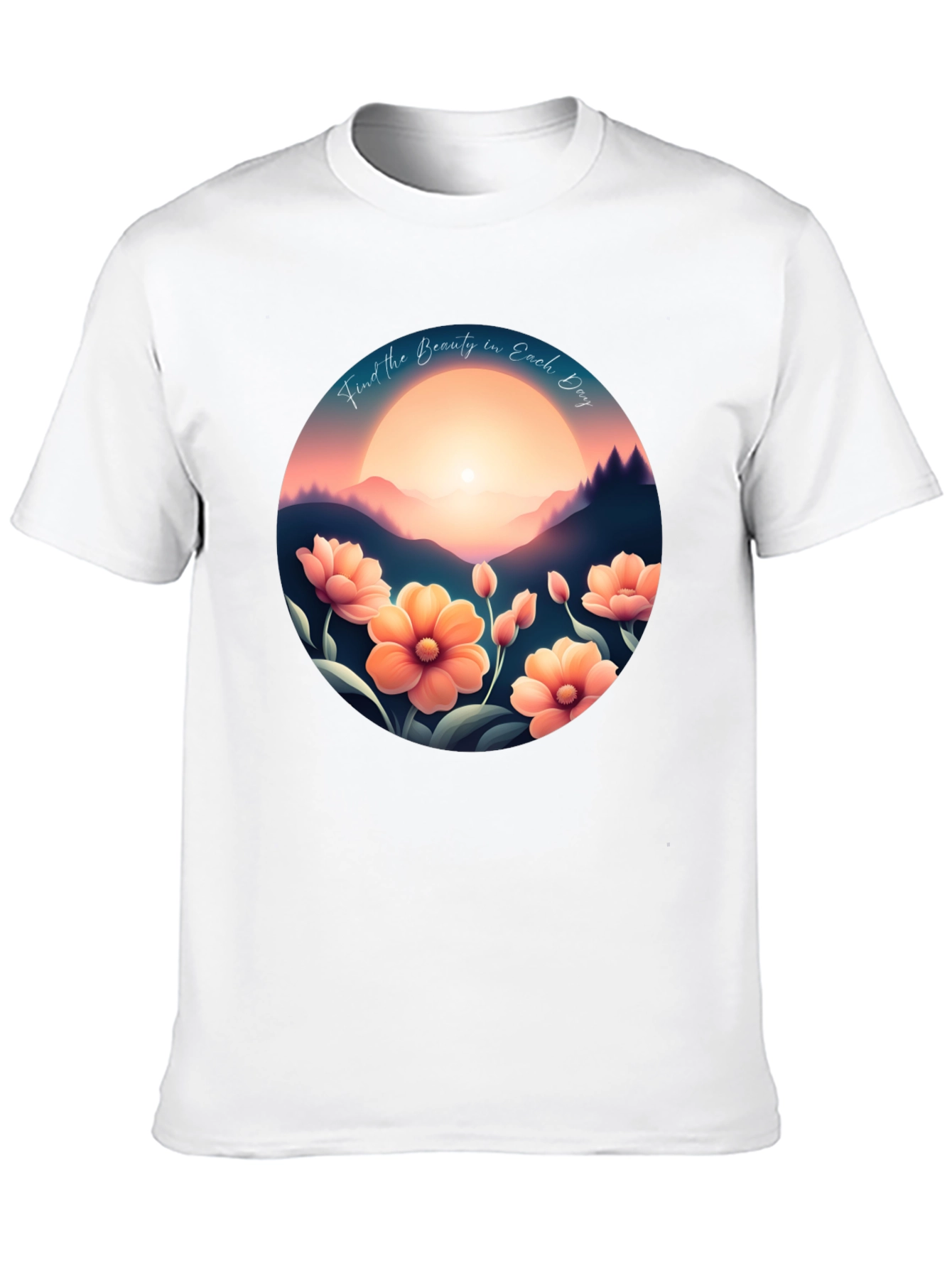 Inspirational Sunset Floral Graphic Tee