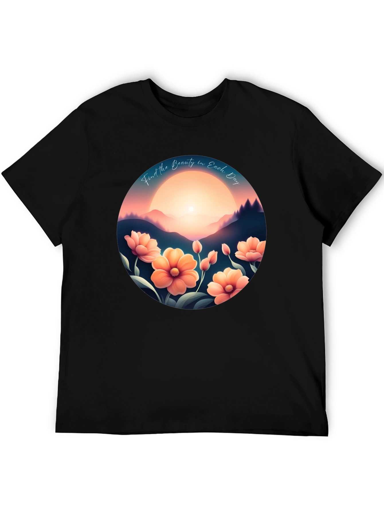 Inspirational Sunset Floral Graphic Tee