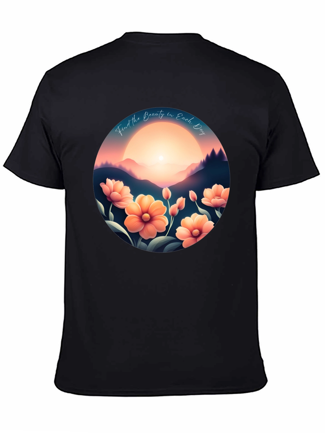 Inspirational Sunset Floral Graphic Tee