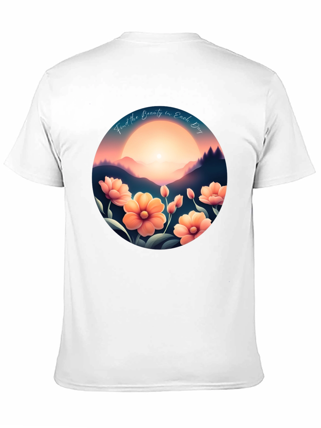 Inspirational Sunset Floral Graphic Tee