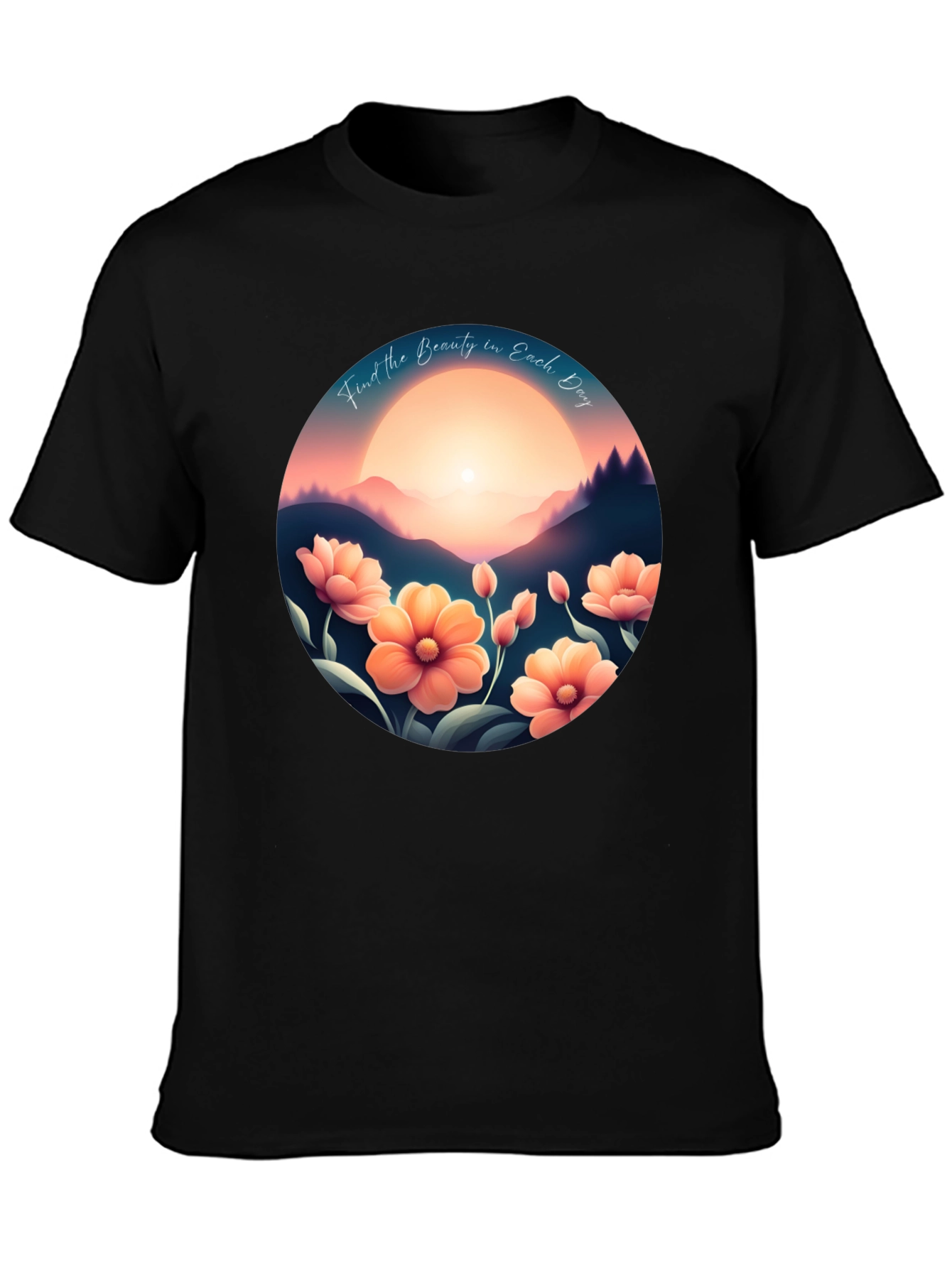 Inspirational Sunset Floral Graphic Tee