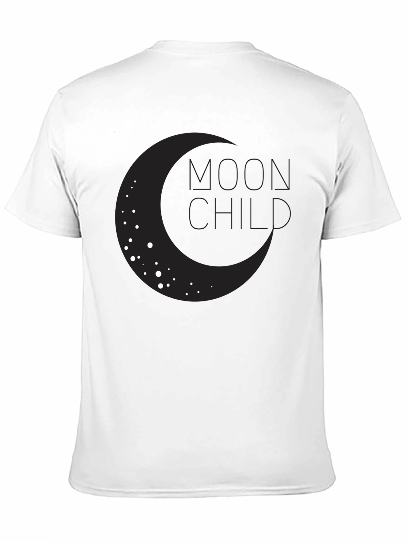Moon Child Graphic Tee - Black Cotton T-Shirt