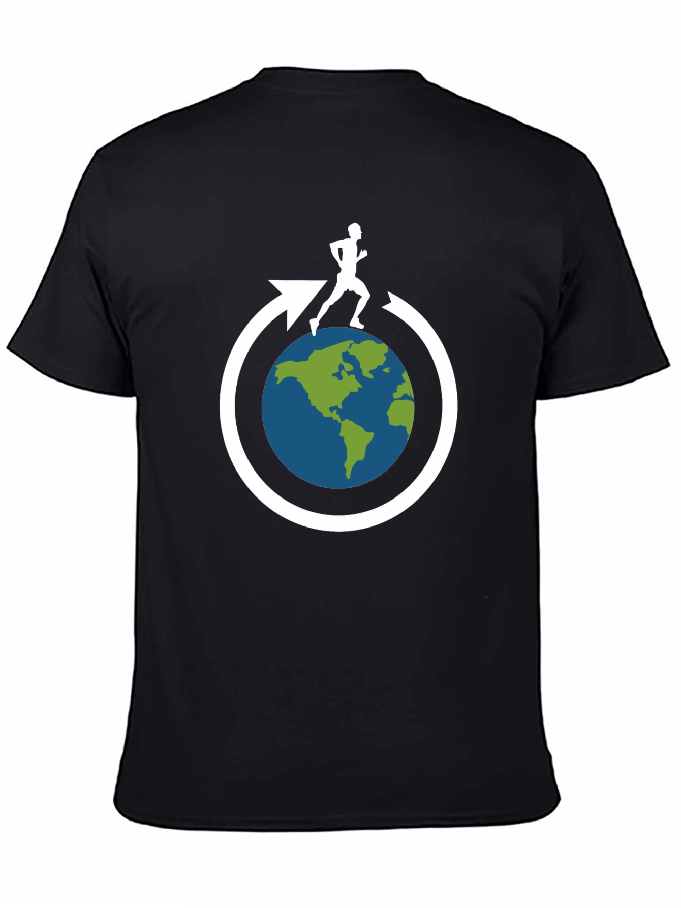 Around the World Run T-Shirt - Black