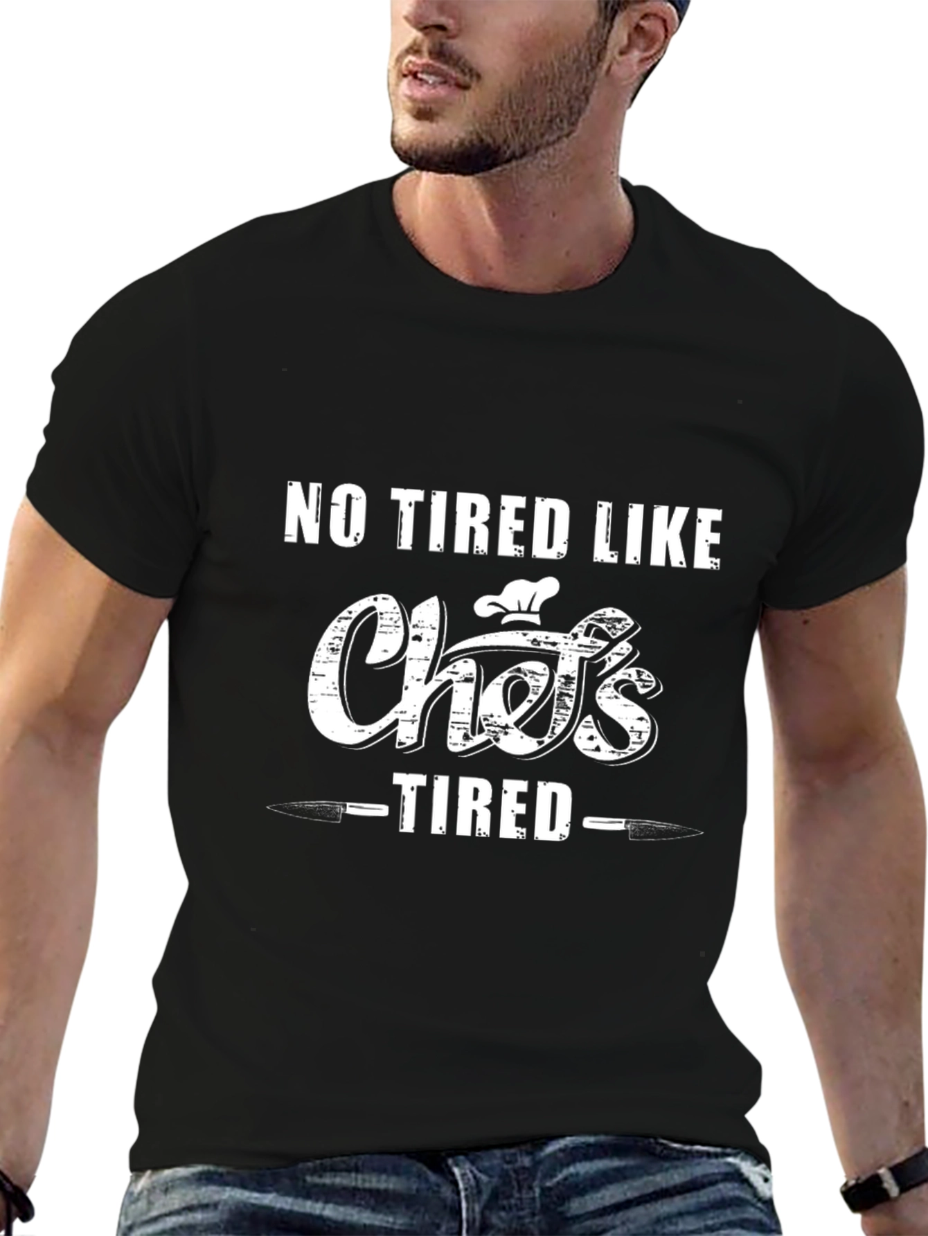 Chefs Tired Black T-Shirt