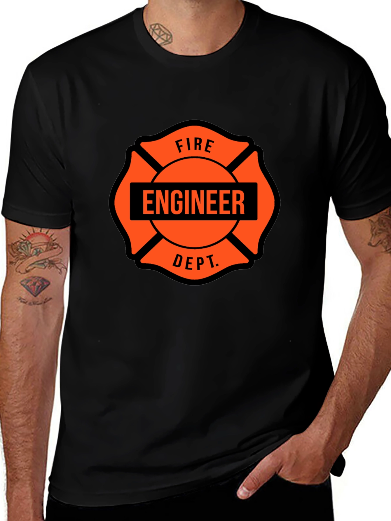 Fire Engineer Dept. T-Shirt Black