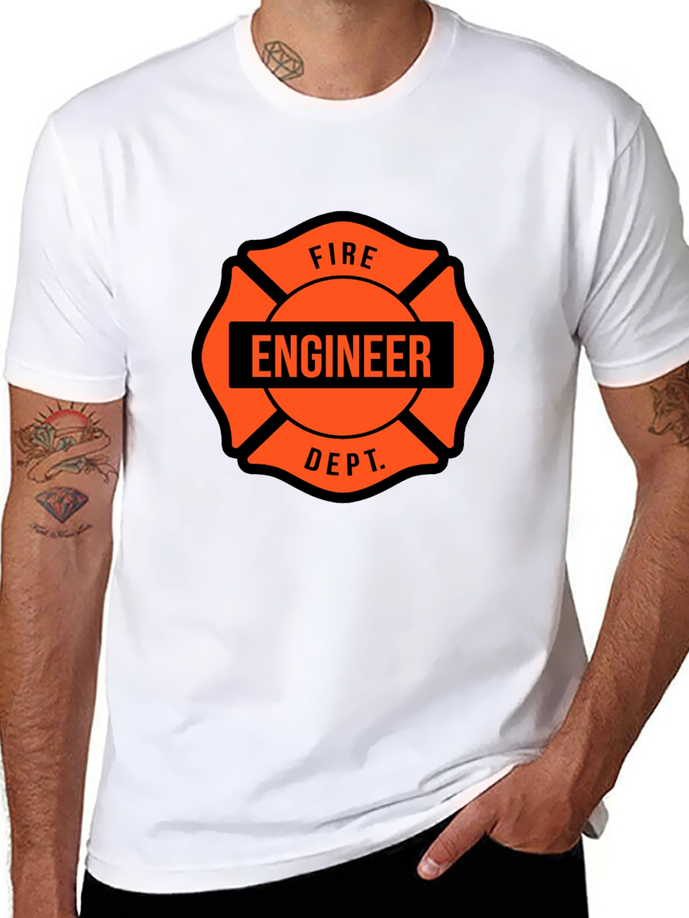 Fire Engineer Dept. T-Shirt Black