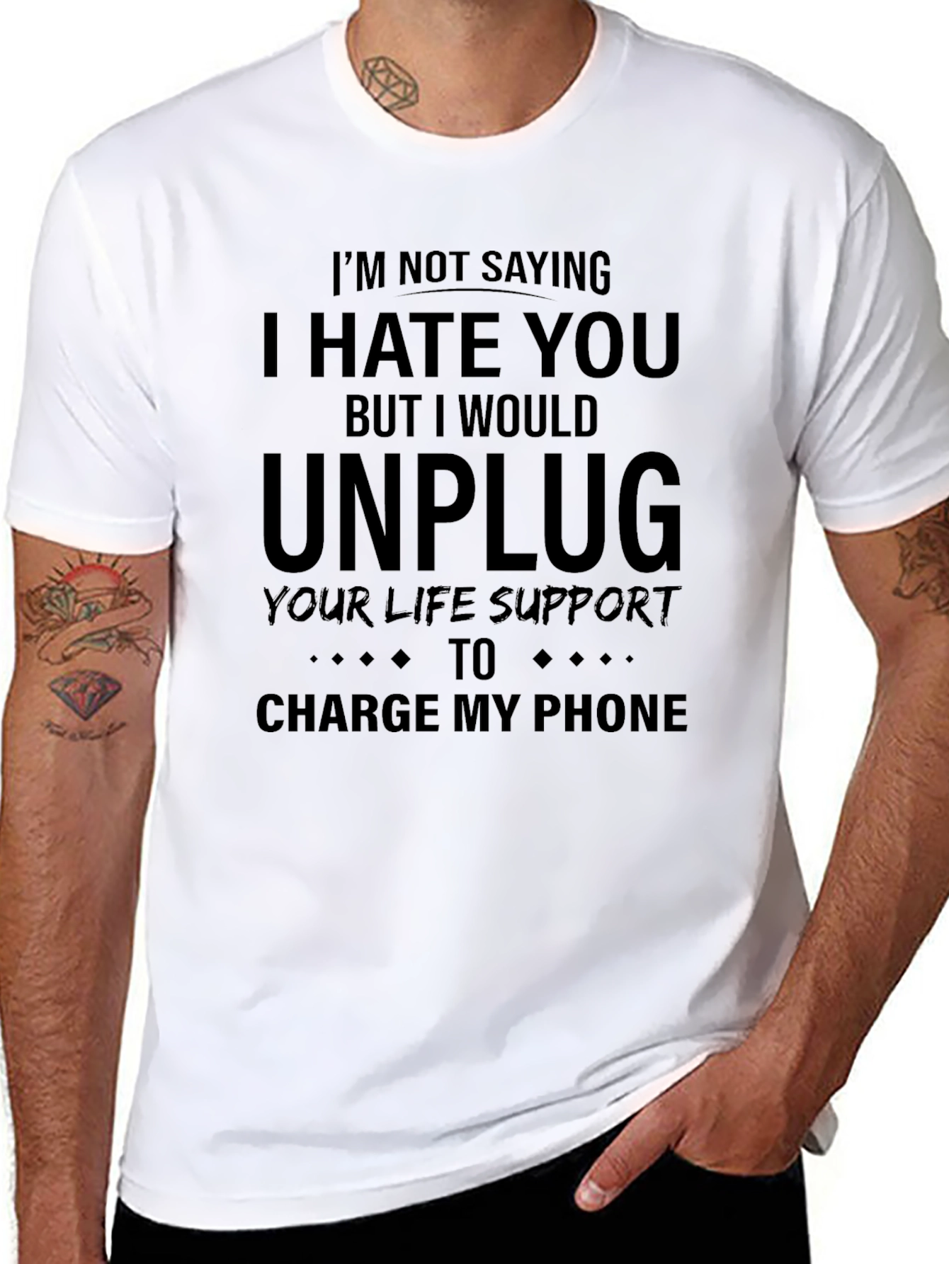 Funny Unplug Your Life Support T-Shirt